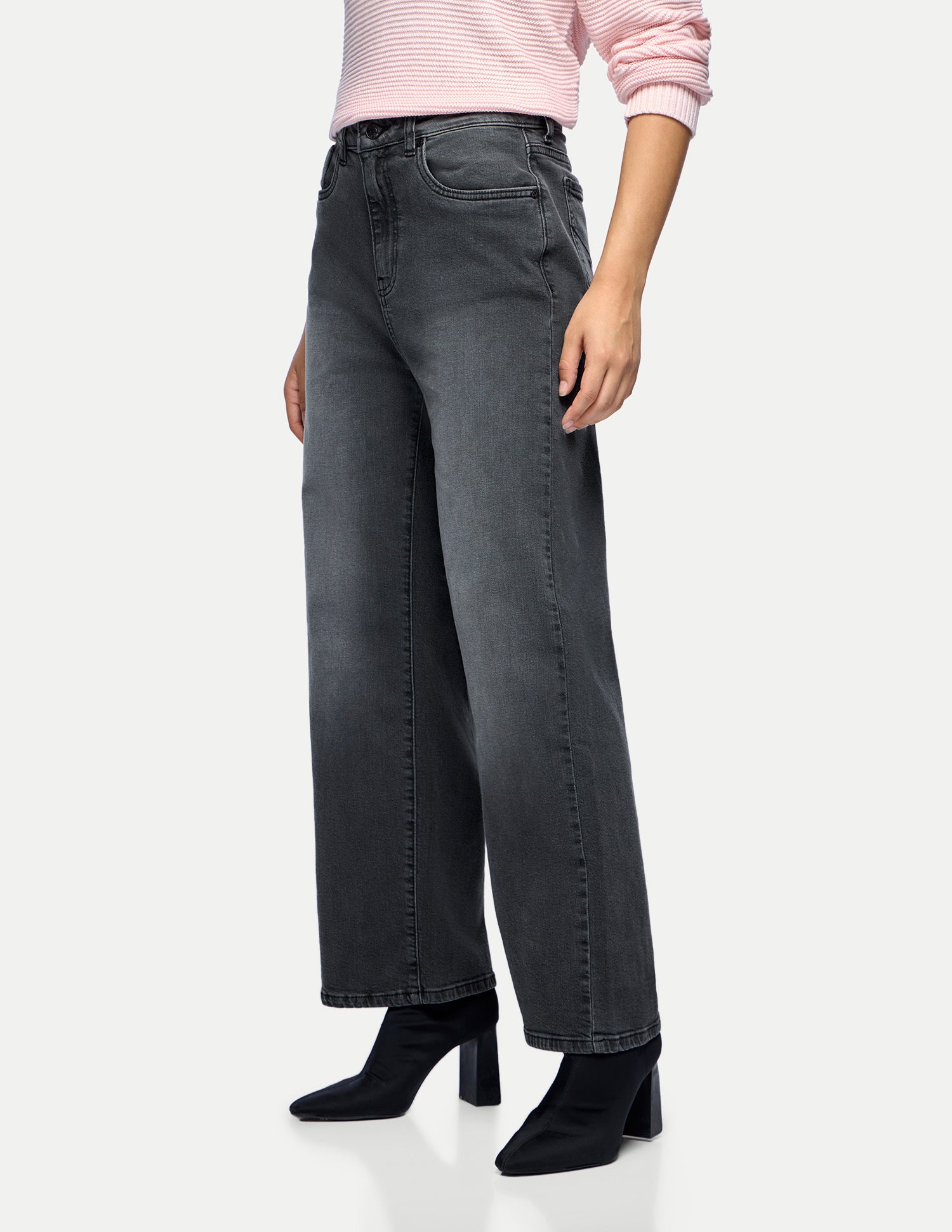 Wide Leg Fit Grey Jeans Dark Grey - U.S. Polo Assn. India | Large