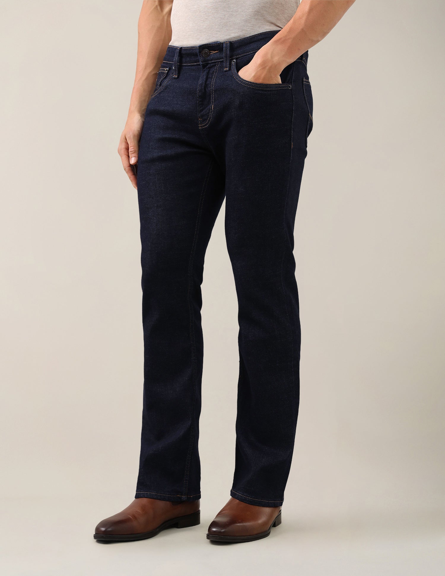 Blake Slim Bootcut Fit Blue Jeans Raw Rinse - U.S. Polo Assn. India | Large
