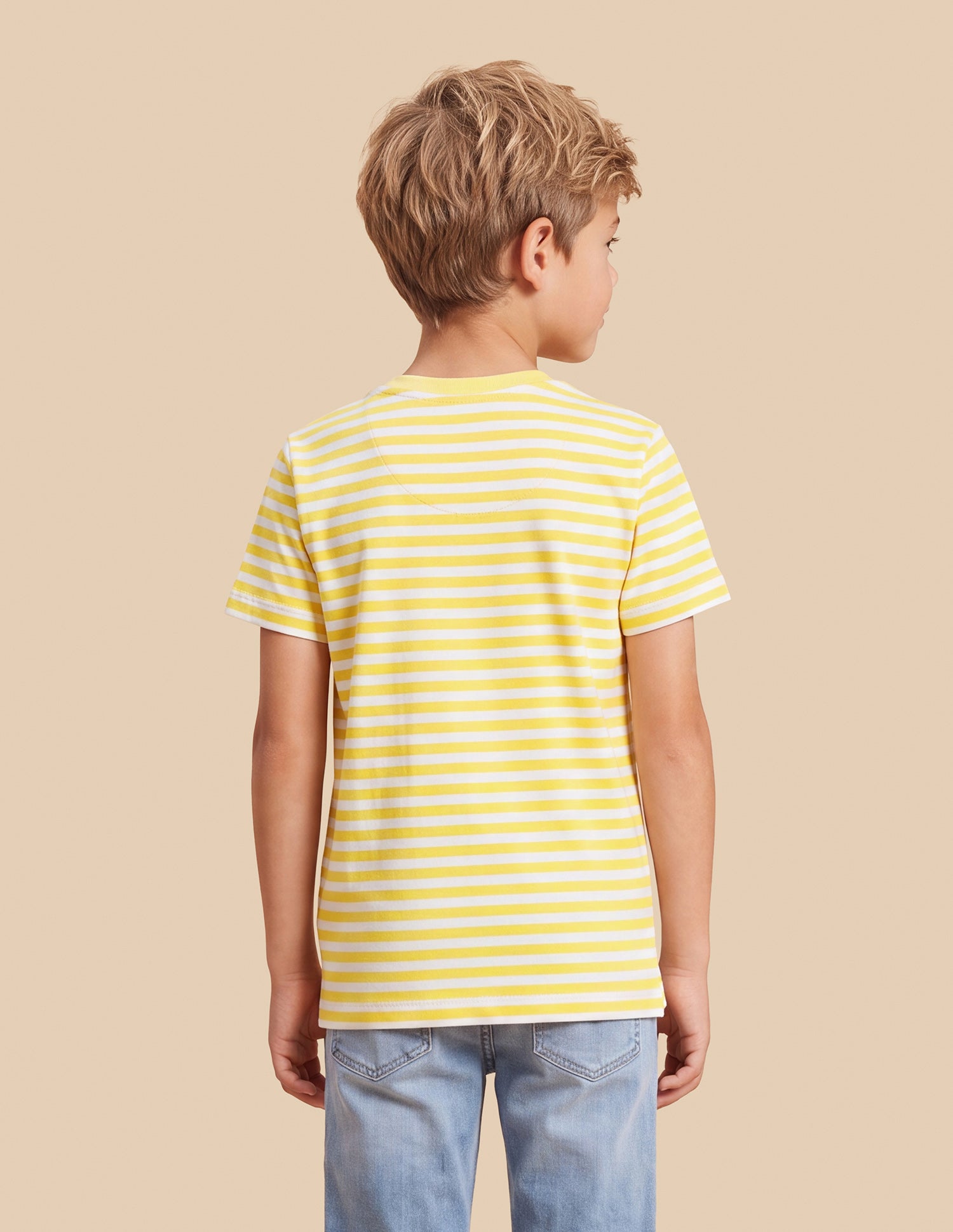 Horizontal Striped Regular Fit T-Shirt Yellow - U.S. Polo Assn. India | Large