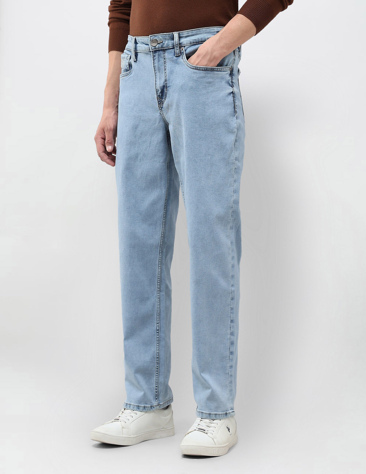 Shawn Relaxed Fit Blue Jeans Light Indigo - U.S. POLO ASSN. | Large