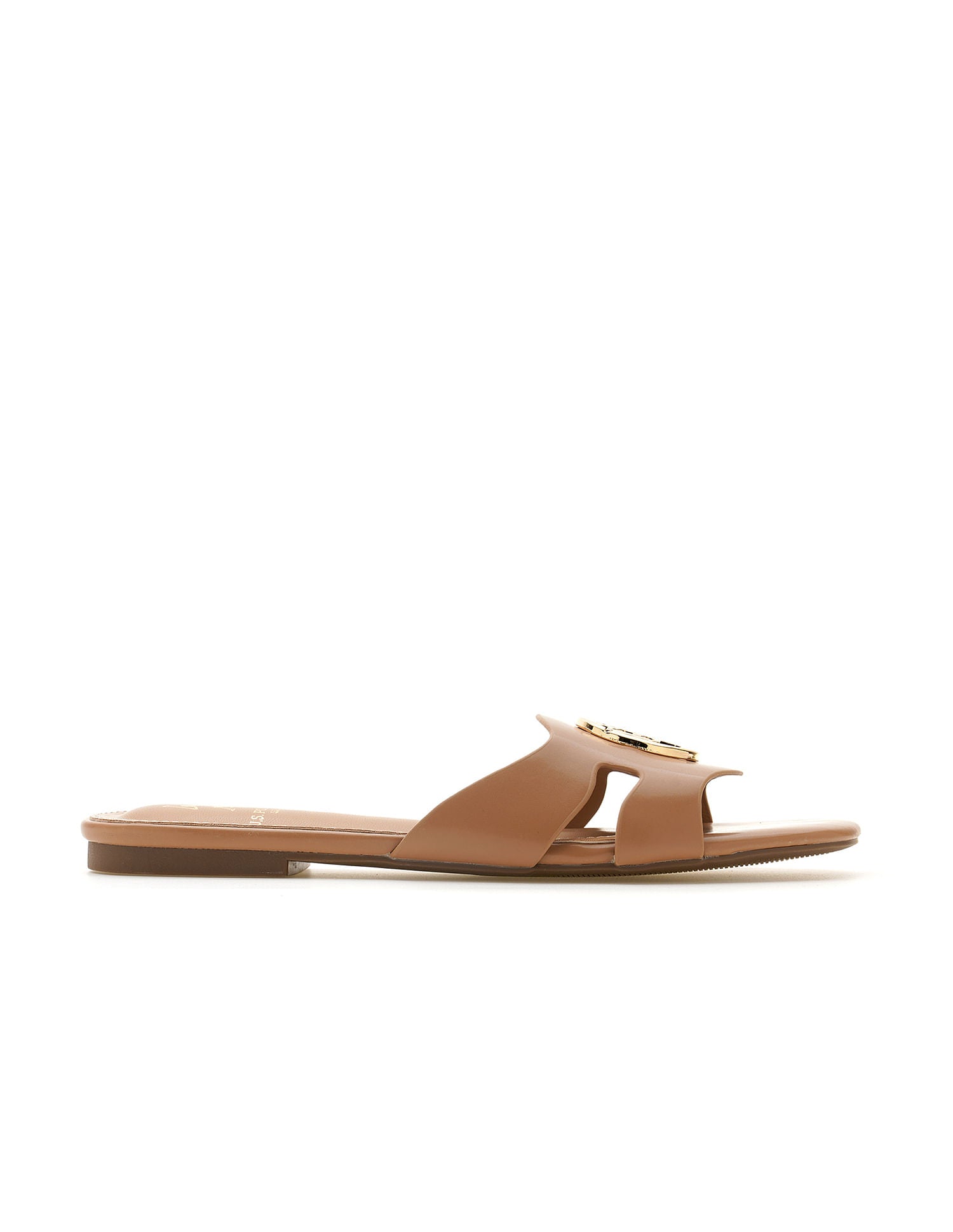 Logo Accent Vamp Strap Perla Sandals Nude - U.S. Polo Assn. India | Large