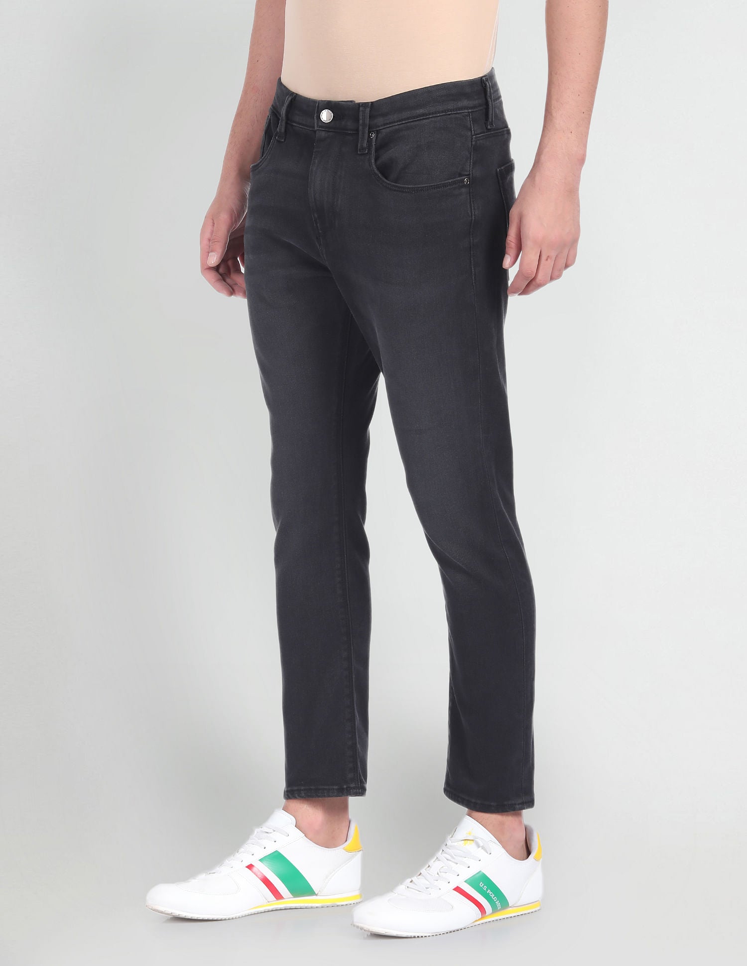 Henry Cropped Fit Black Jeans Black - U.S. Polo Assn. India | Large