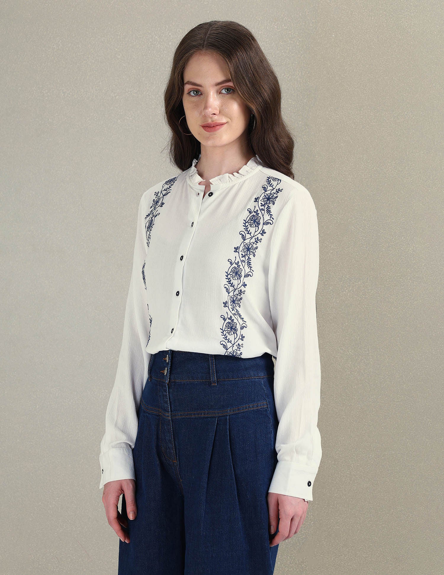 Long Sleeve Embroidered Top White - U.S. POLO ASSN. | Large