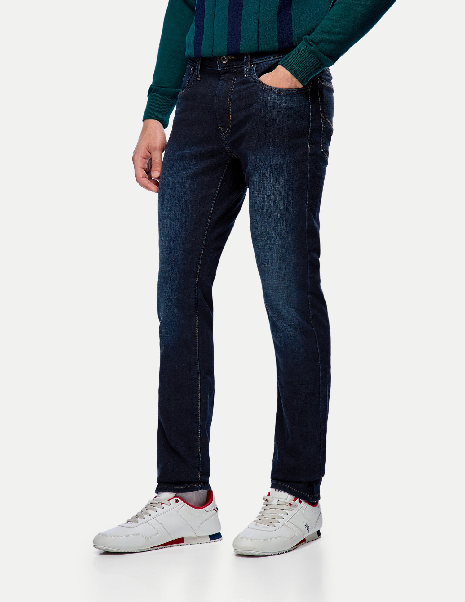 Regallo Skinny Fit Blue Jeans Dark Blue - U.S. Polo Assn. India | Large