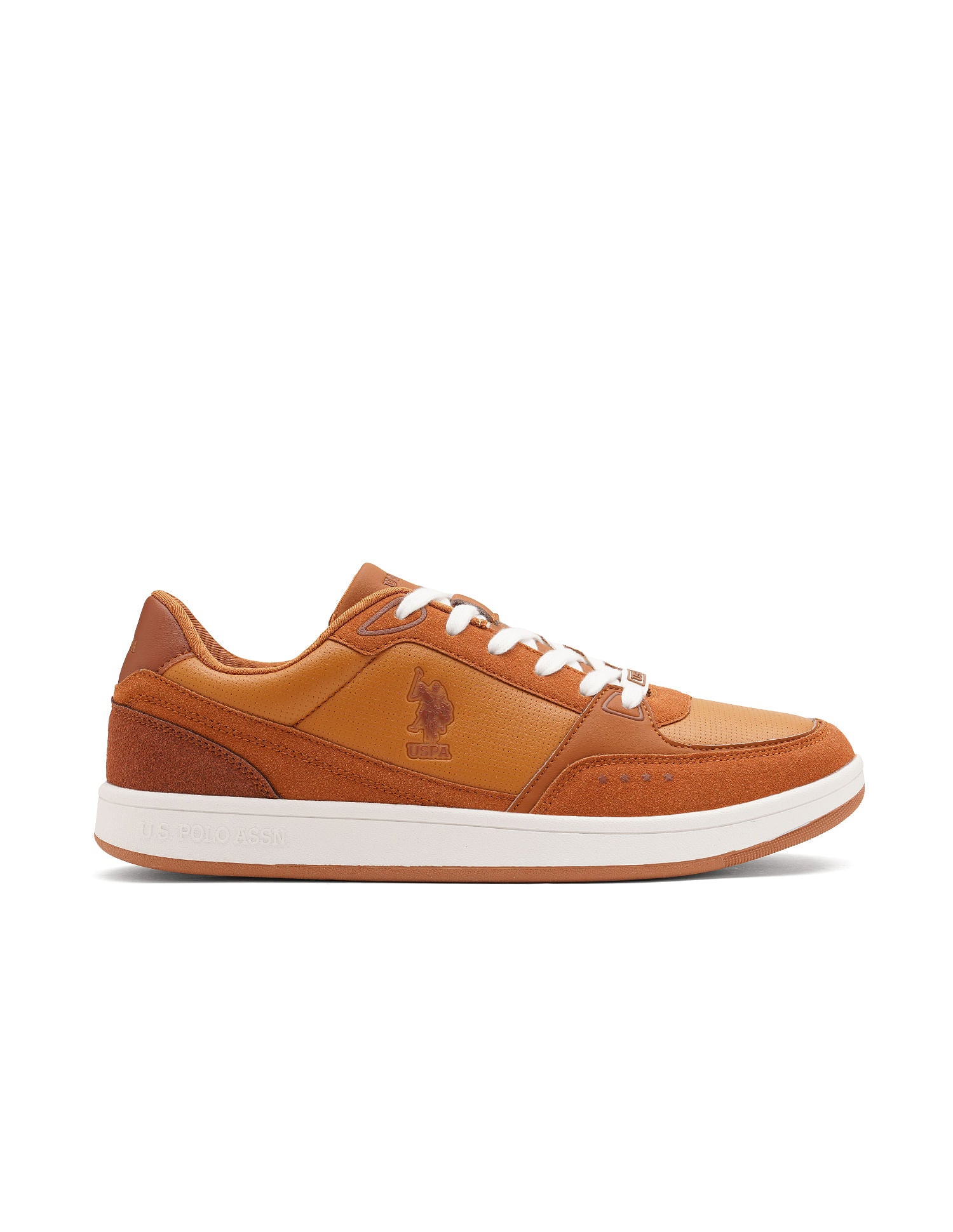 Men Landwin Tan Retro Court Sneakers Tan - U.S. POLO ASSN. | Large