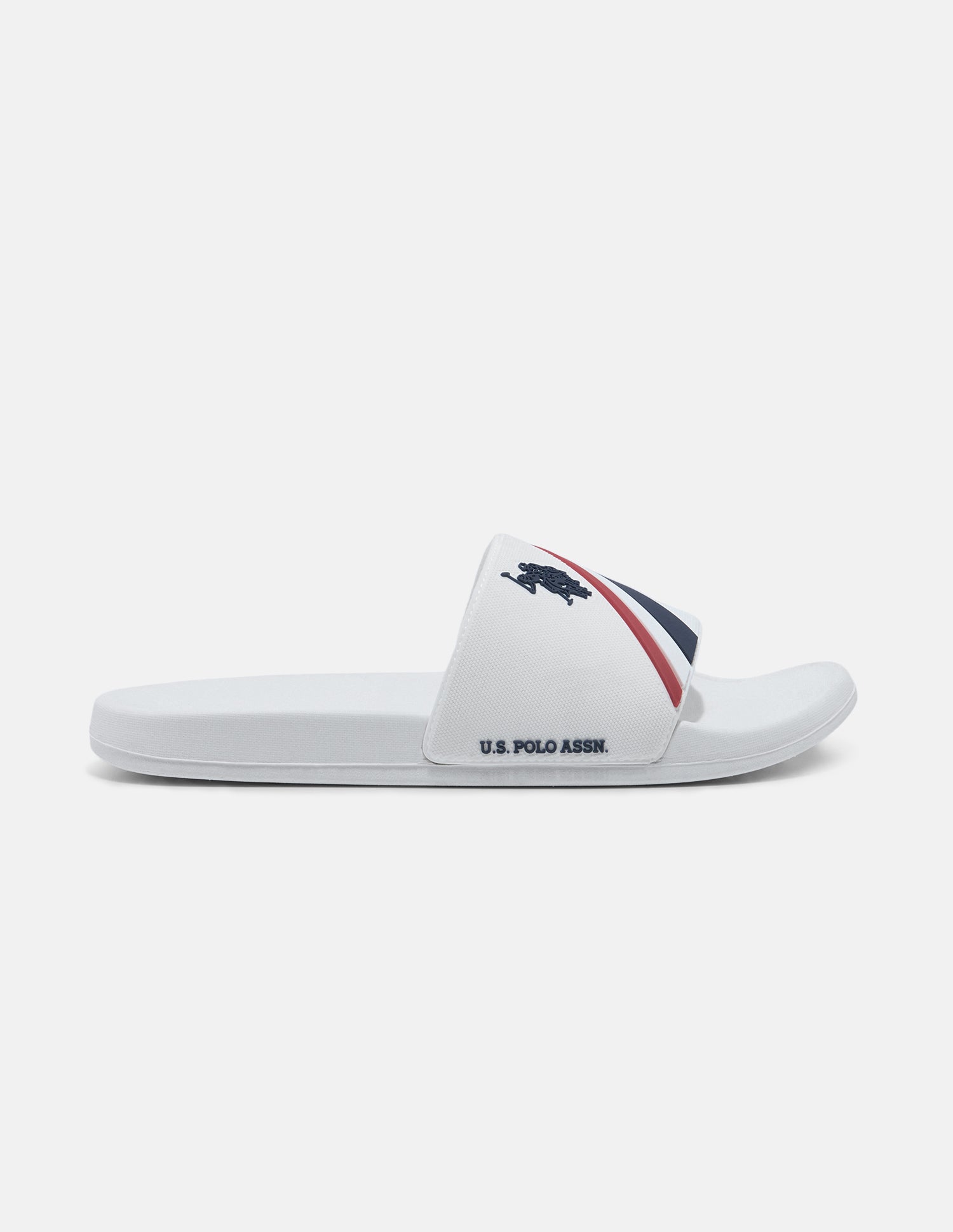 Striped Trevan Sliders White - U.S. Polo Assn. India | Large