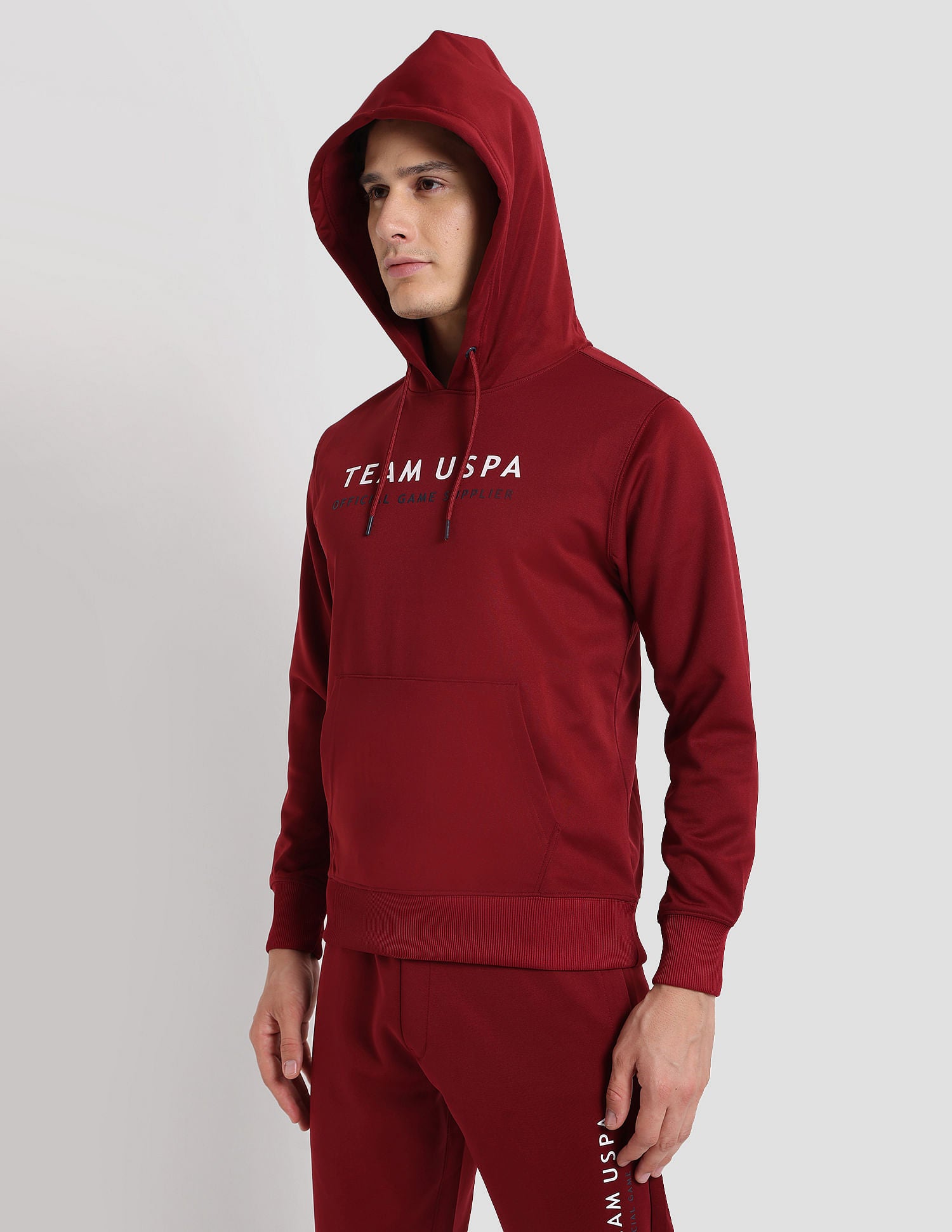Essential Training Hoodie Dark Red - U.S. POLO ASSN. | Large