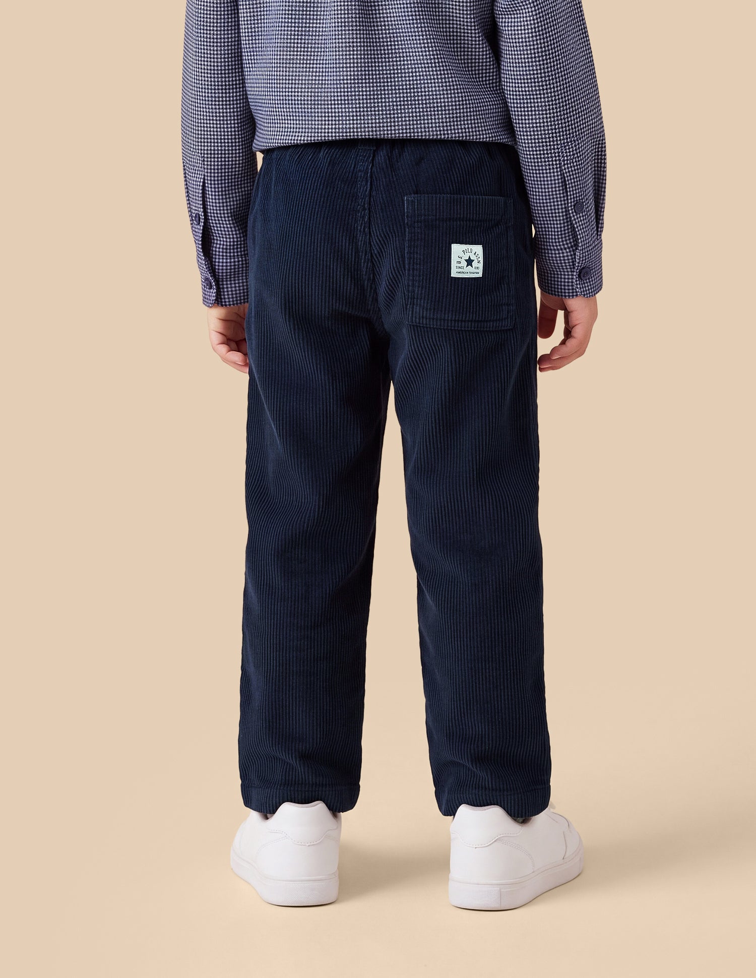 Corduroy Relaxed Fit Trousers Navy - U.S. Polo Assn. India | Large