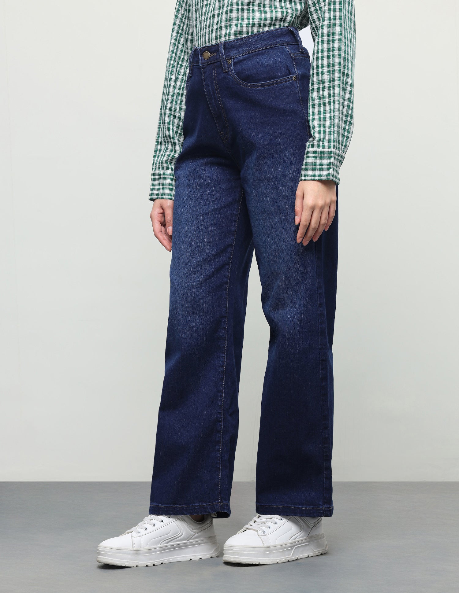 Wide Leg Fit Blue Jeans Dark Blue - U.S. Polo Assn. India | Large