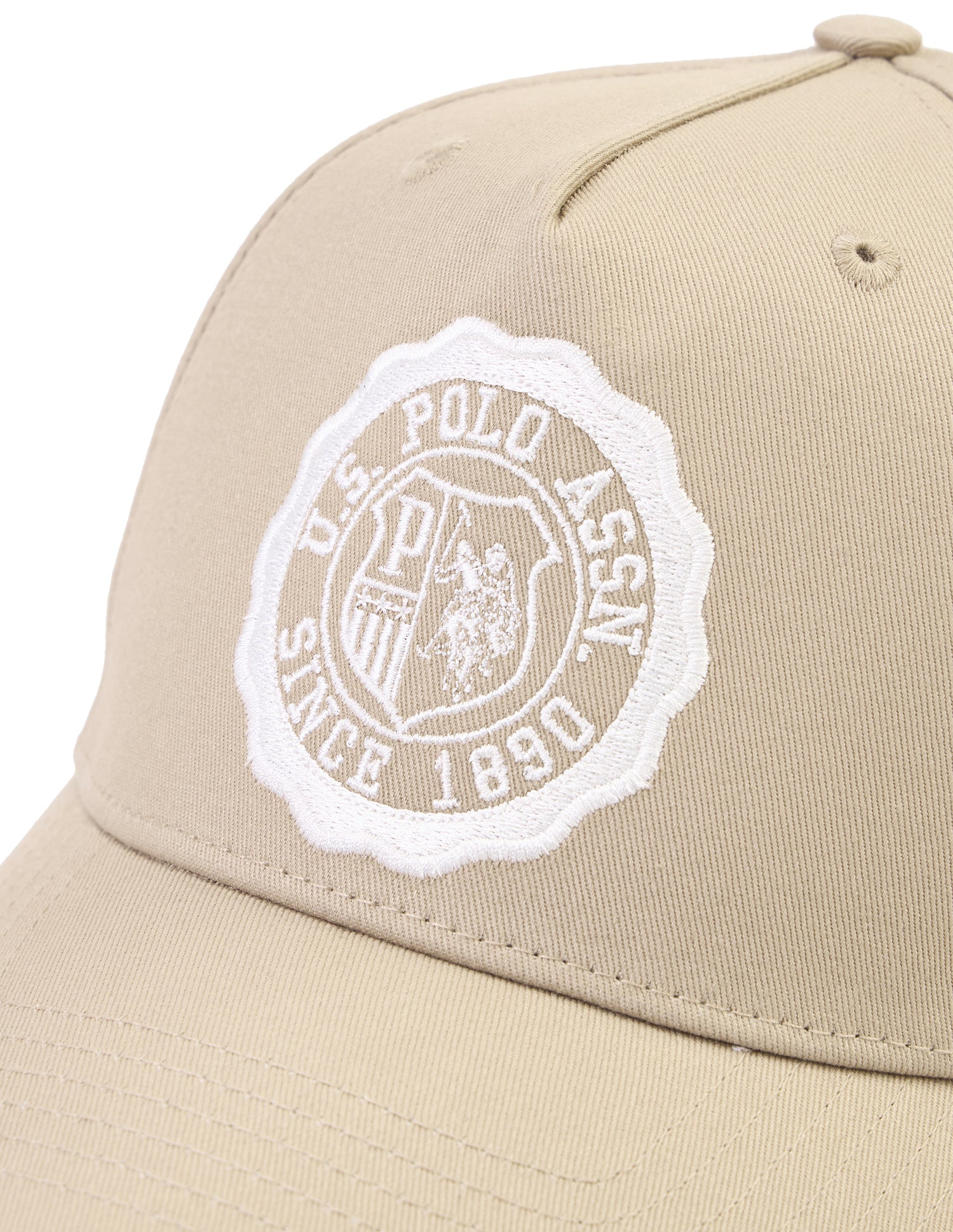 Brand Embroidered Twill Cap Khaki - U.S. POLO ASSN. | Large