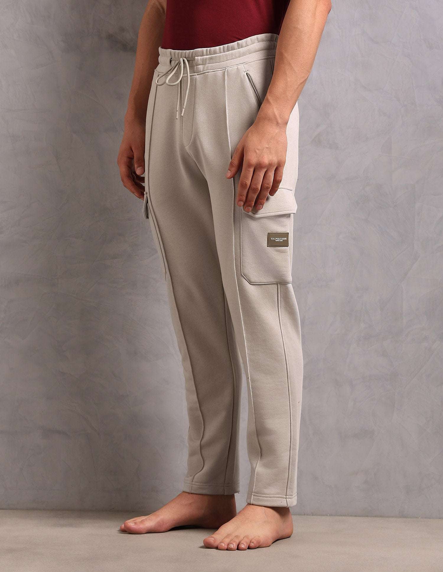 Comfort Fit Cotton OR005 Lounge Pants - Pack Of 1 Beige - U.S. POLO ASSN. | Large