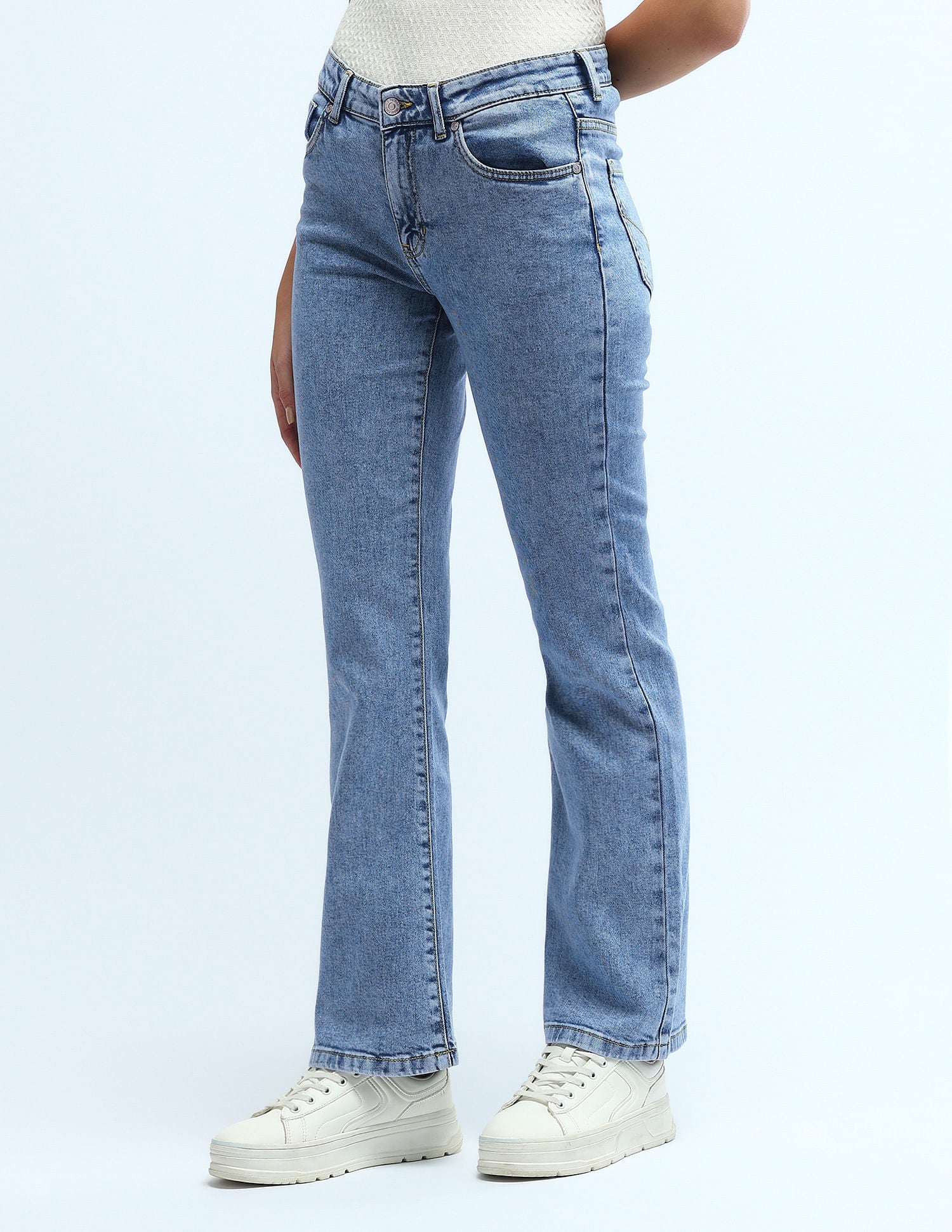 Mid Rise Skinny Bootcut Jeans Blue - U.S. Polo Assn. India | Large