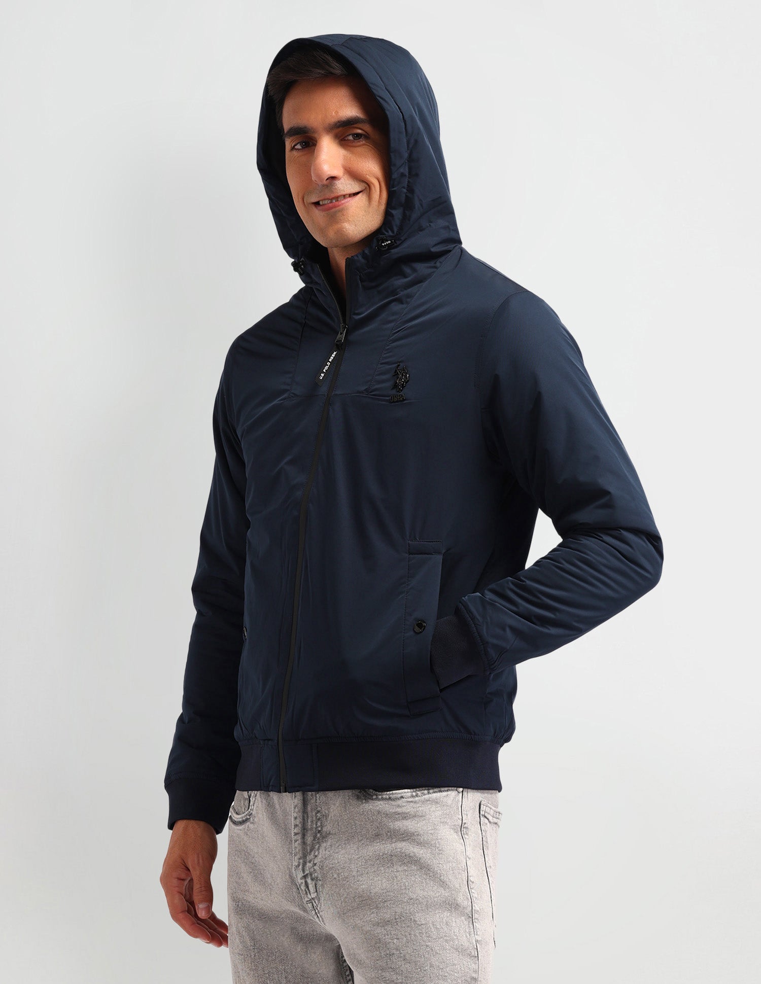 Colour blocked Regular Fit Jacket Navy - U.S. POLO ASSN. | Large