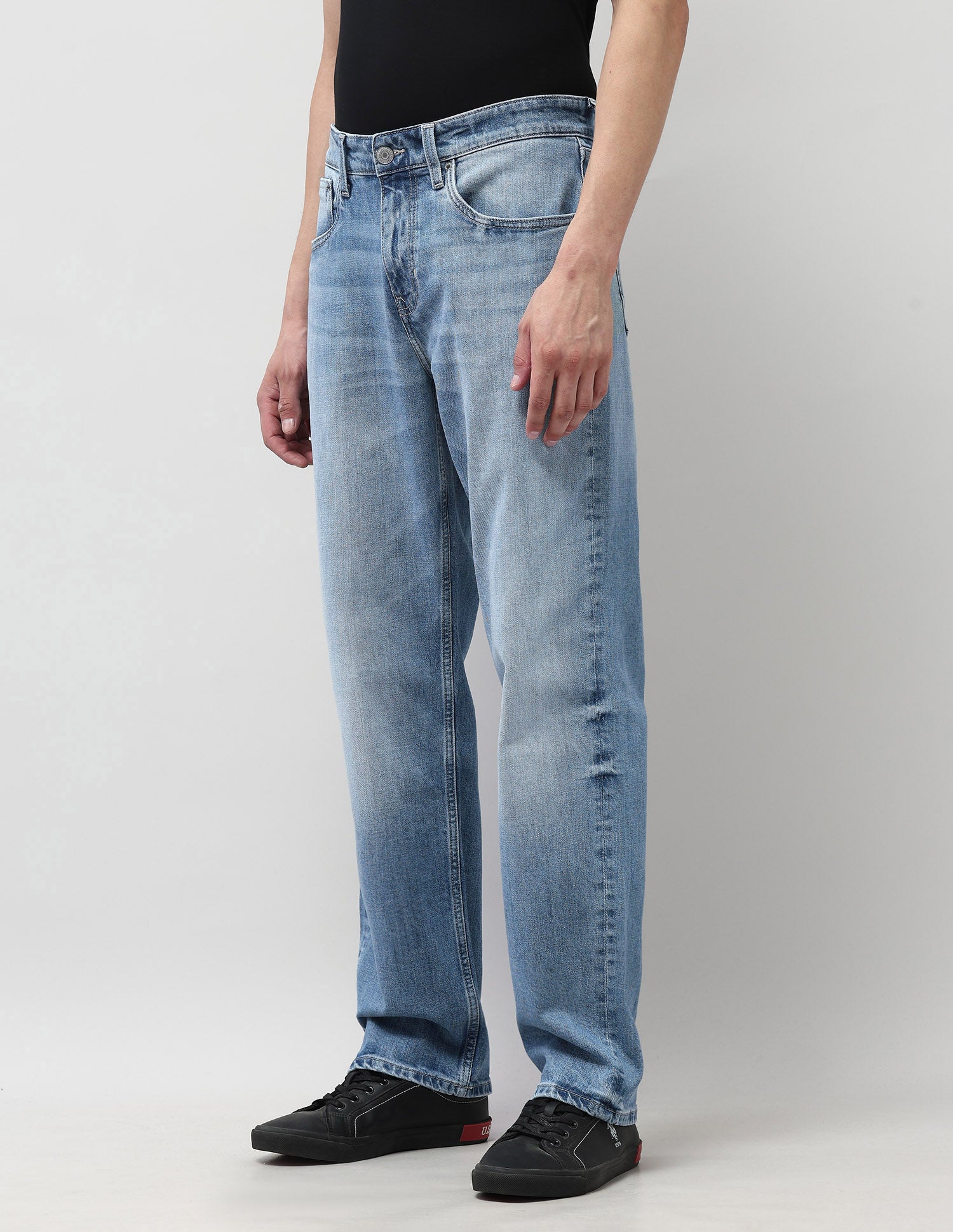 Shawn Relaxed Fit Blue Jeans Rags Wash - U.S. POLO ASSN. | Large