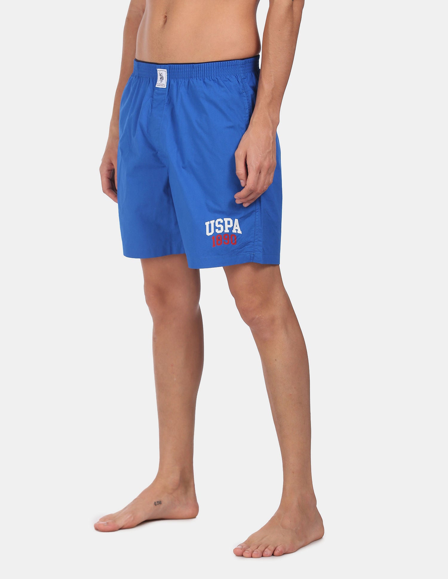 Men Mid. Blue IYAA Comfort Fit solid Cotton Boxers - Pack Of 1 Mid Blue - U.S. POLO ASSN. | Large