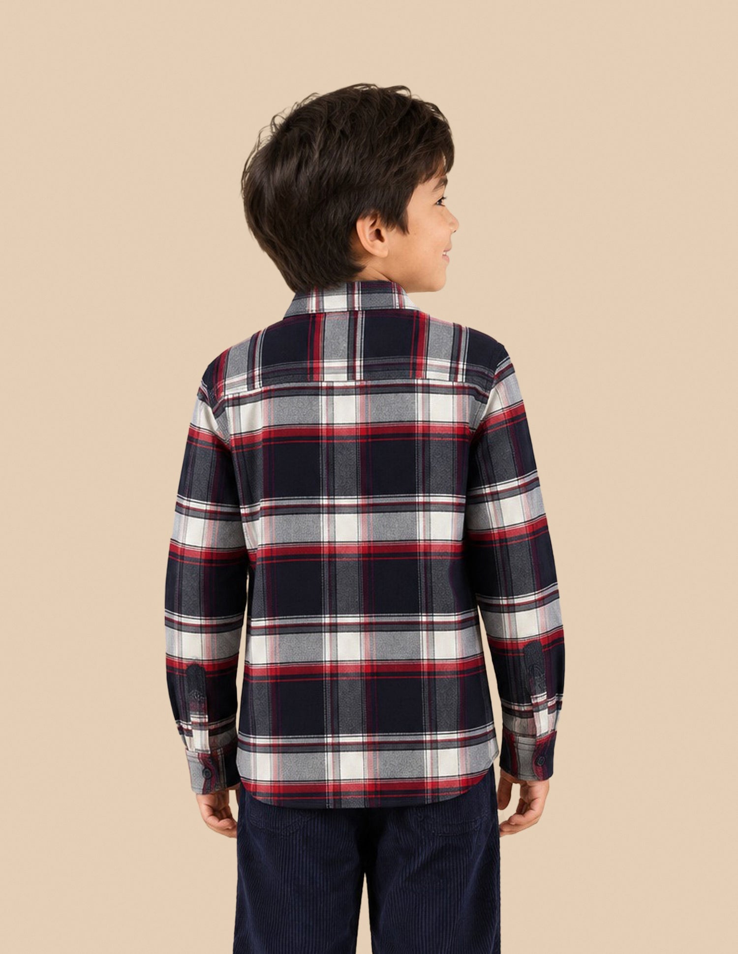 Plaid Checked Corduroy Shirt Red - U.S. Polo Assn. India | Large