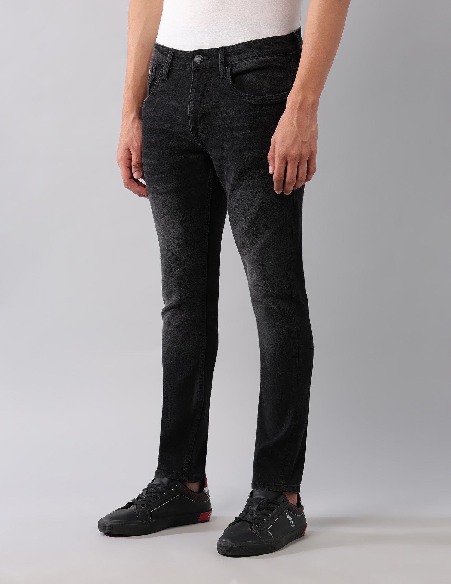 Henry Tapered Fit Black Jeans Black - U.S. Polo Assn. India | Large
