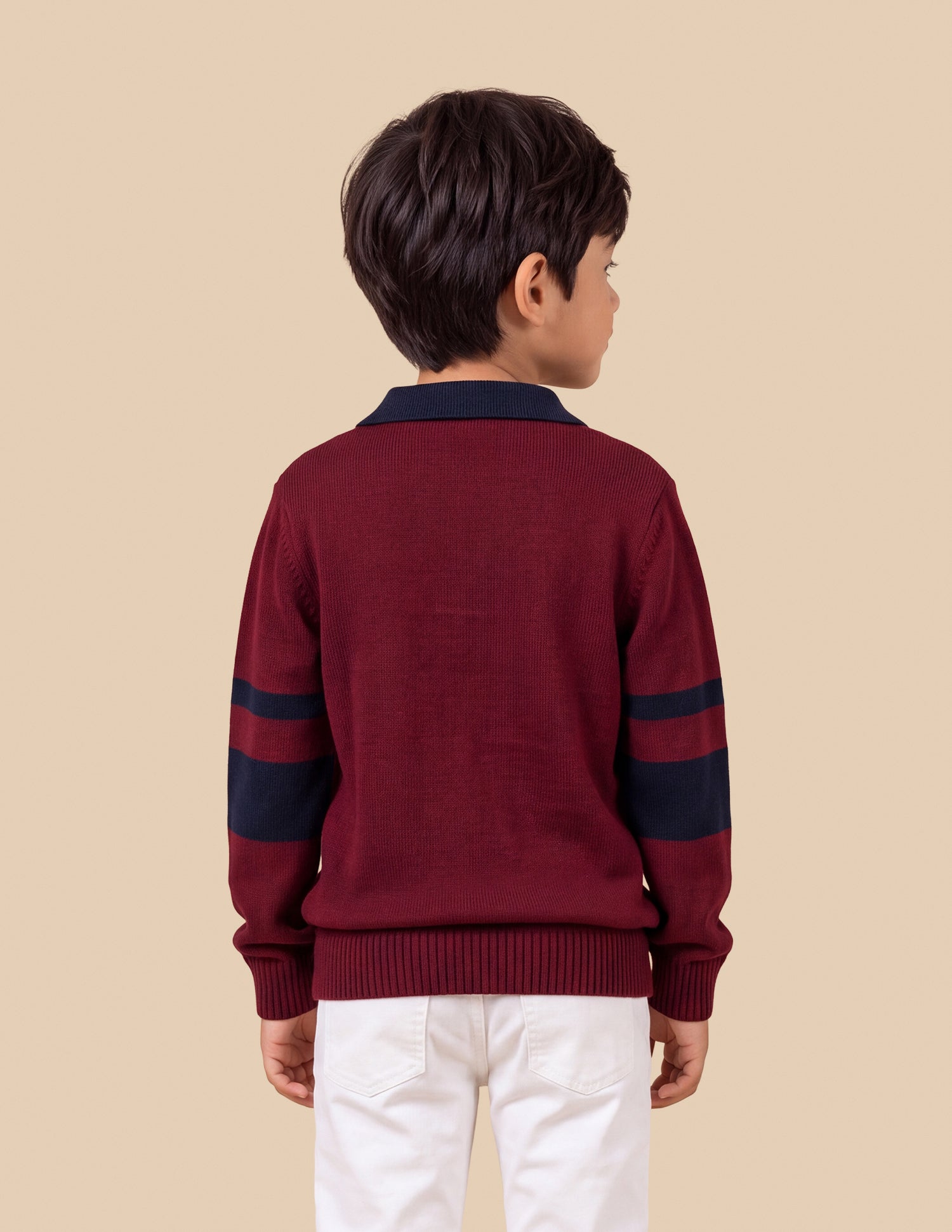Brand Embroidered Regular Fit Sweater Maroon - U.S. Polo Assn. India | Large