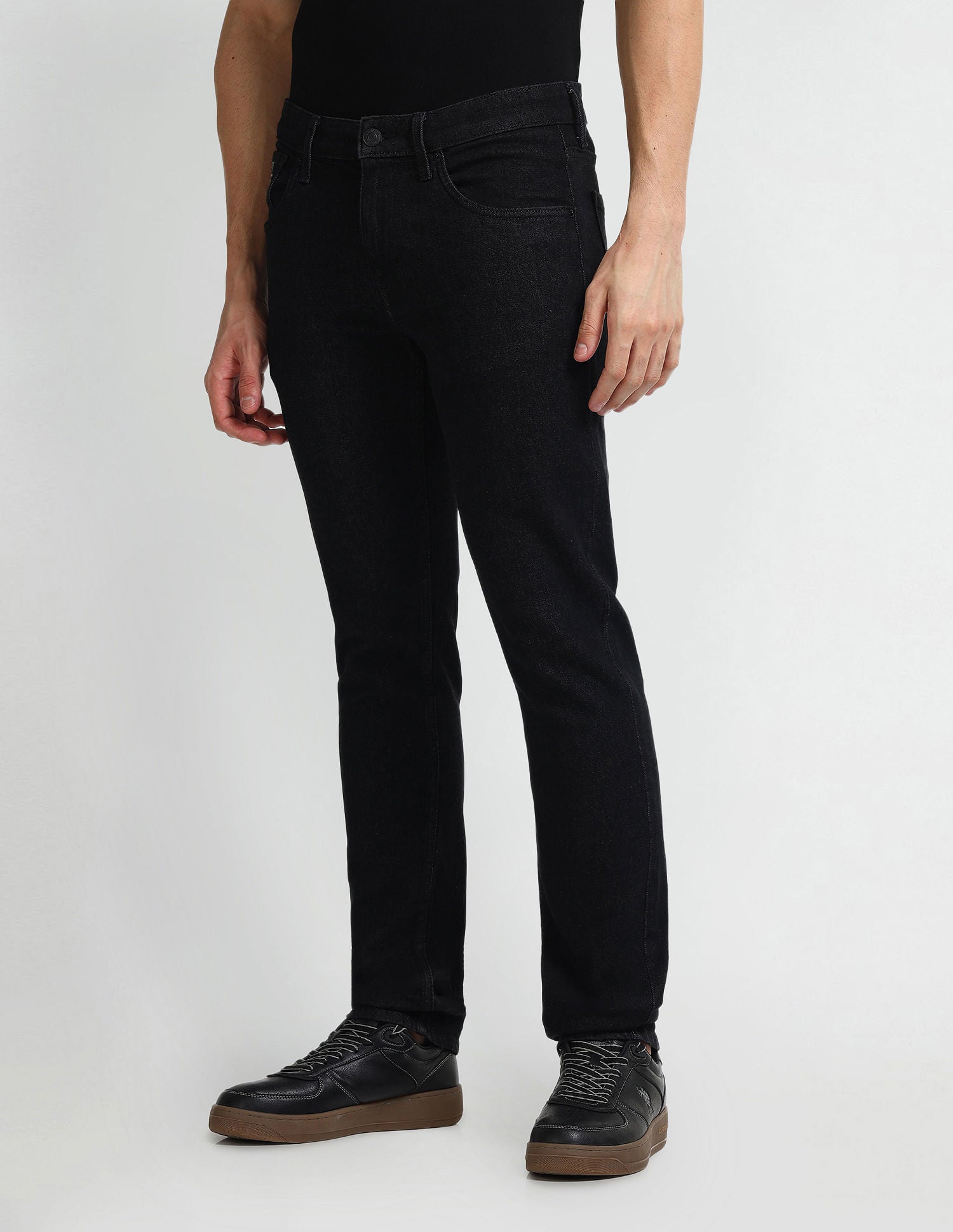 Brandon Slim Tapered Black Jeans Black - U.S. Polo Assn. India | Large