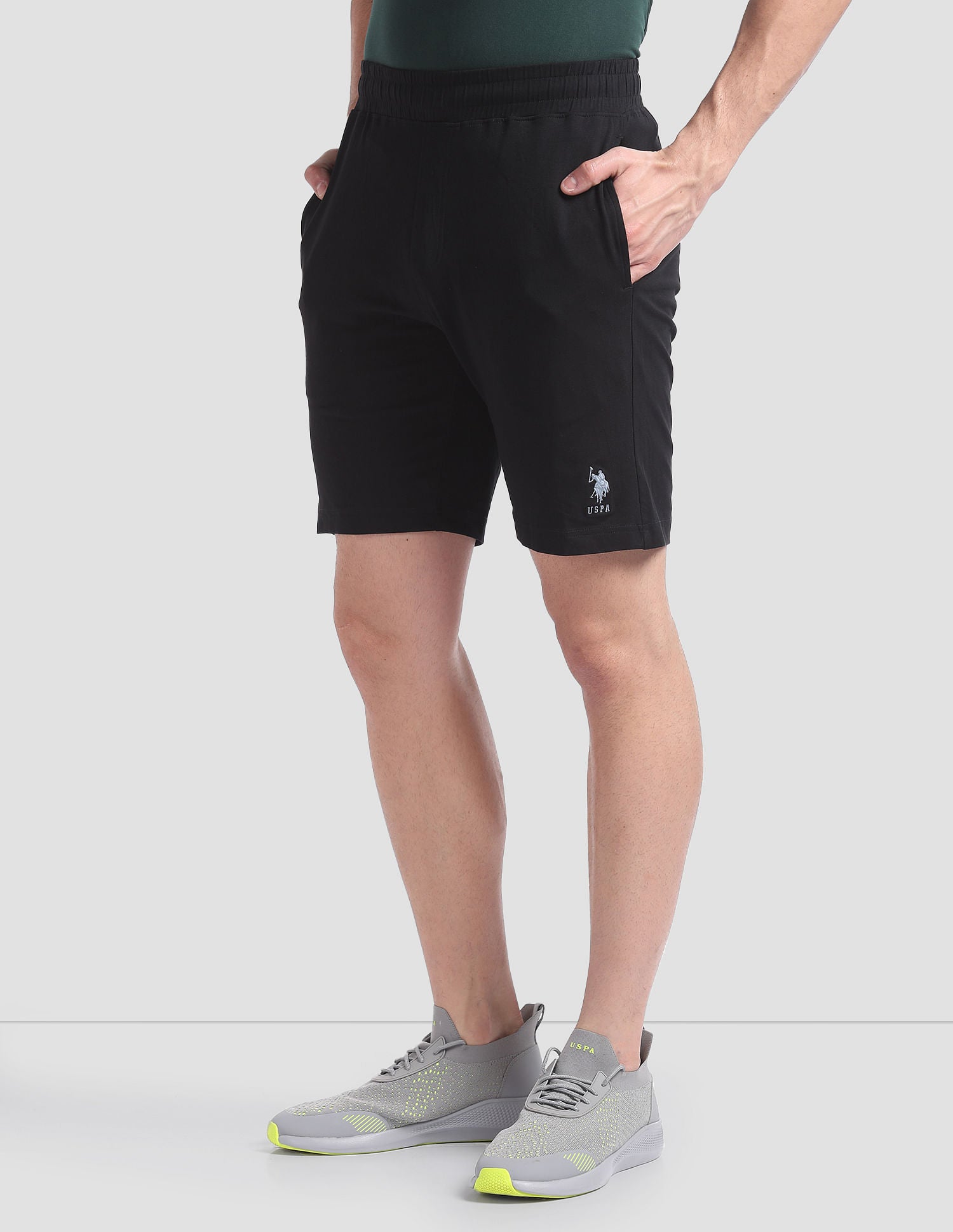 Cotton Stretch OES01 Lounge Shorts - Pack Of 1 Black - U.S. POLO ASSN. | Large