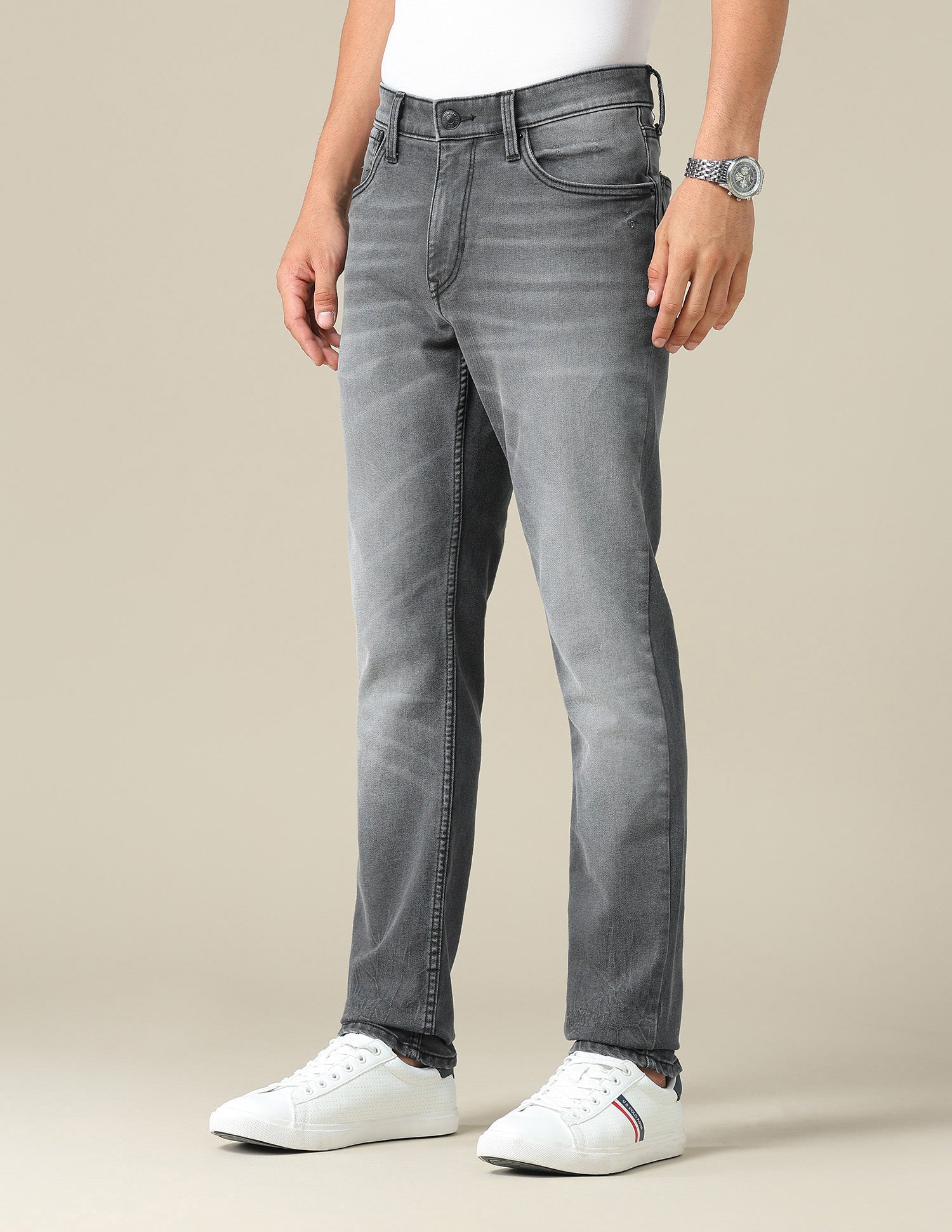 Brandon Slim Tapered Fit Black Jeans Black - U.S. POLO ASSN. | Large