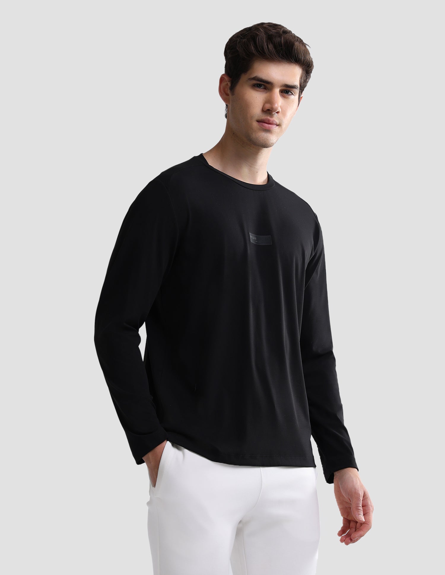 Solid Slim Fit Active T-Shirt Black - U.S. Polo Assn. India | Large