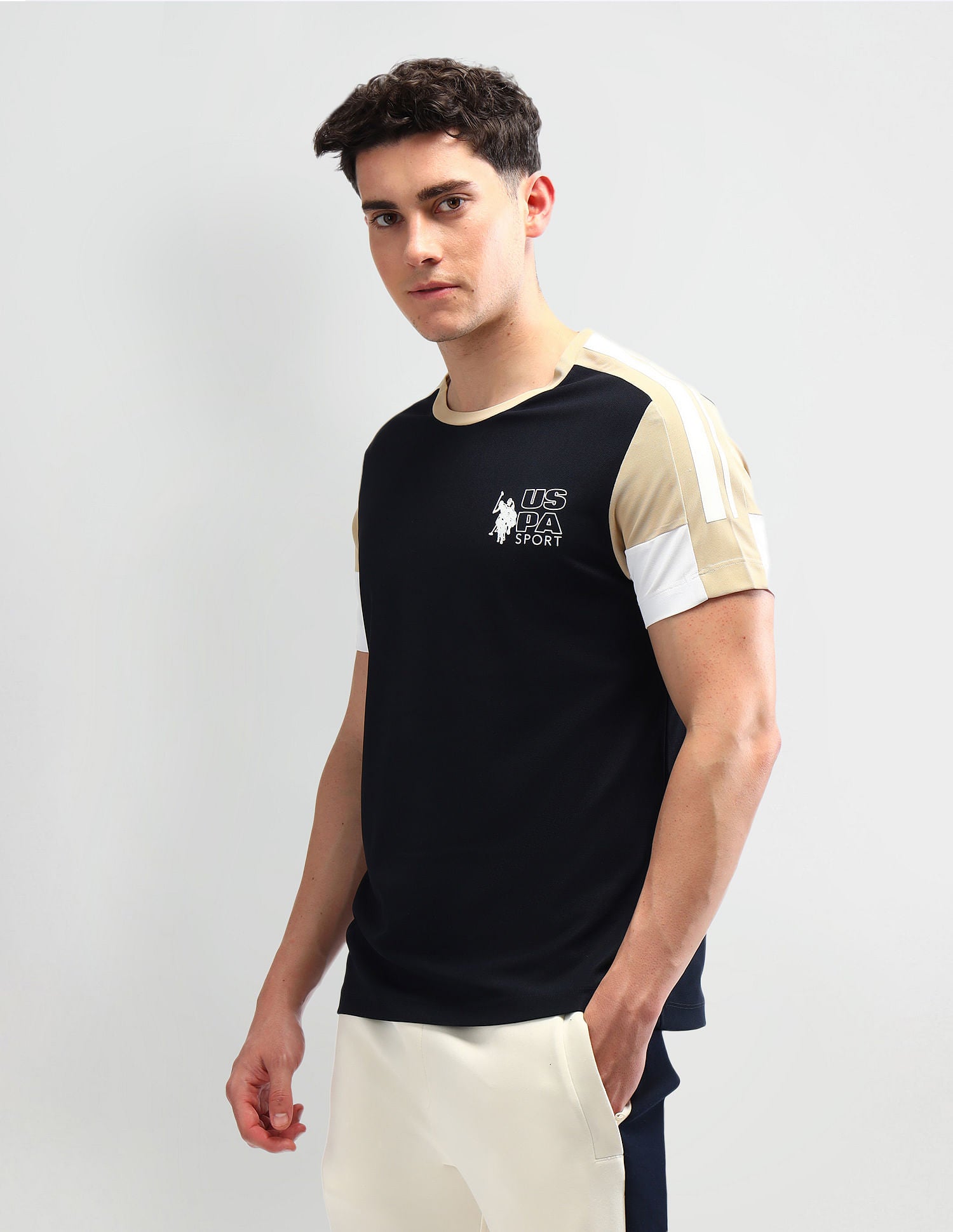 Slim Fit Brand Printed T-Shirt Navy - U.S. POLO ASSN. | Large