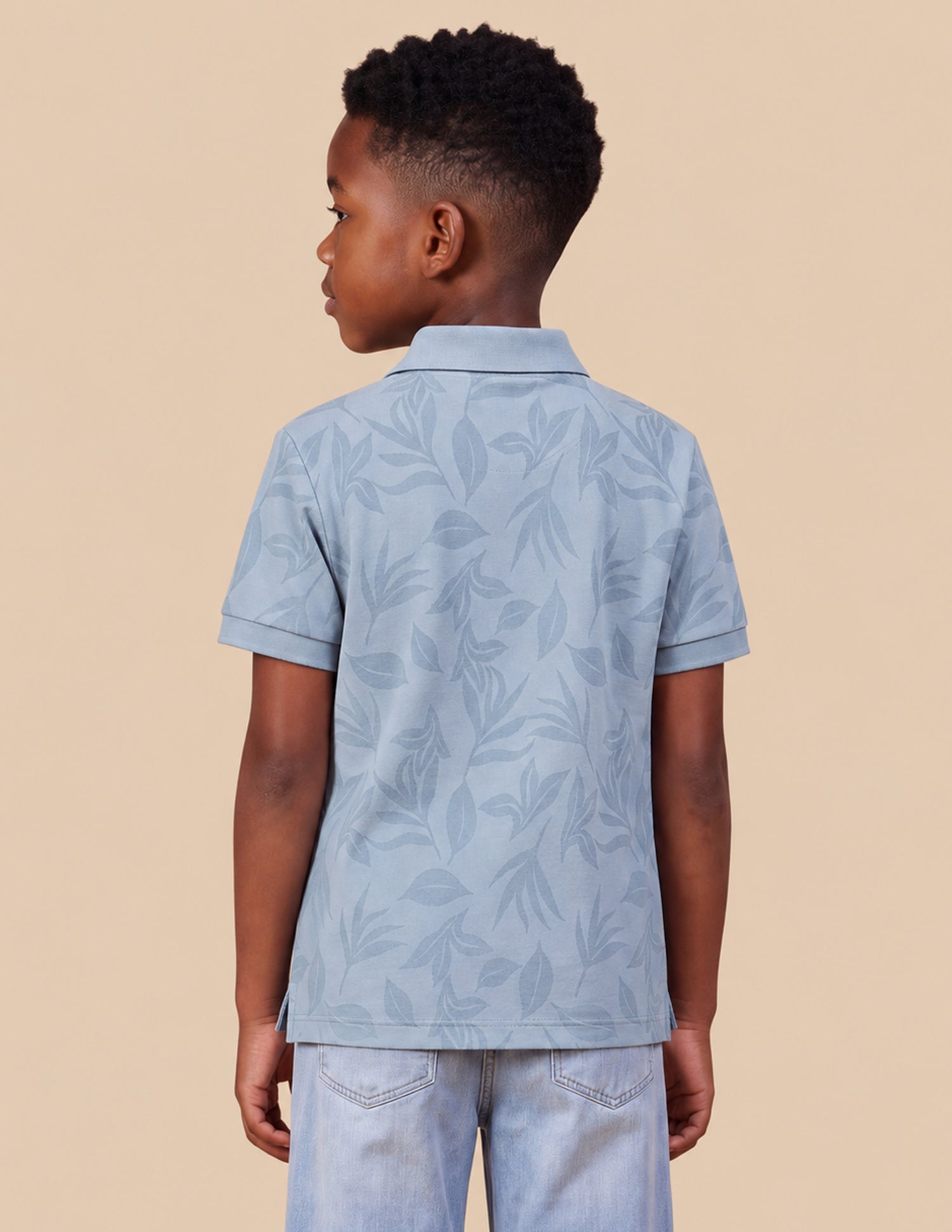 All-Over Printed Regular Fit Polo Shirt Light Blue - U.S. Polo Assn. India | Large
