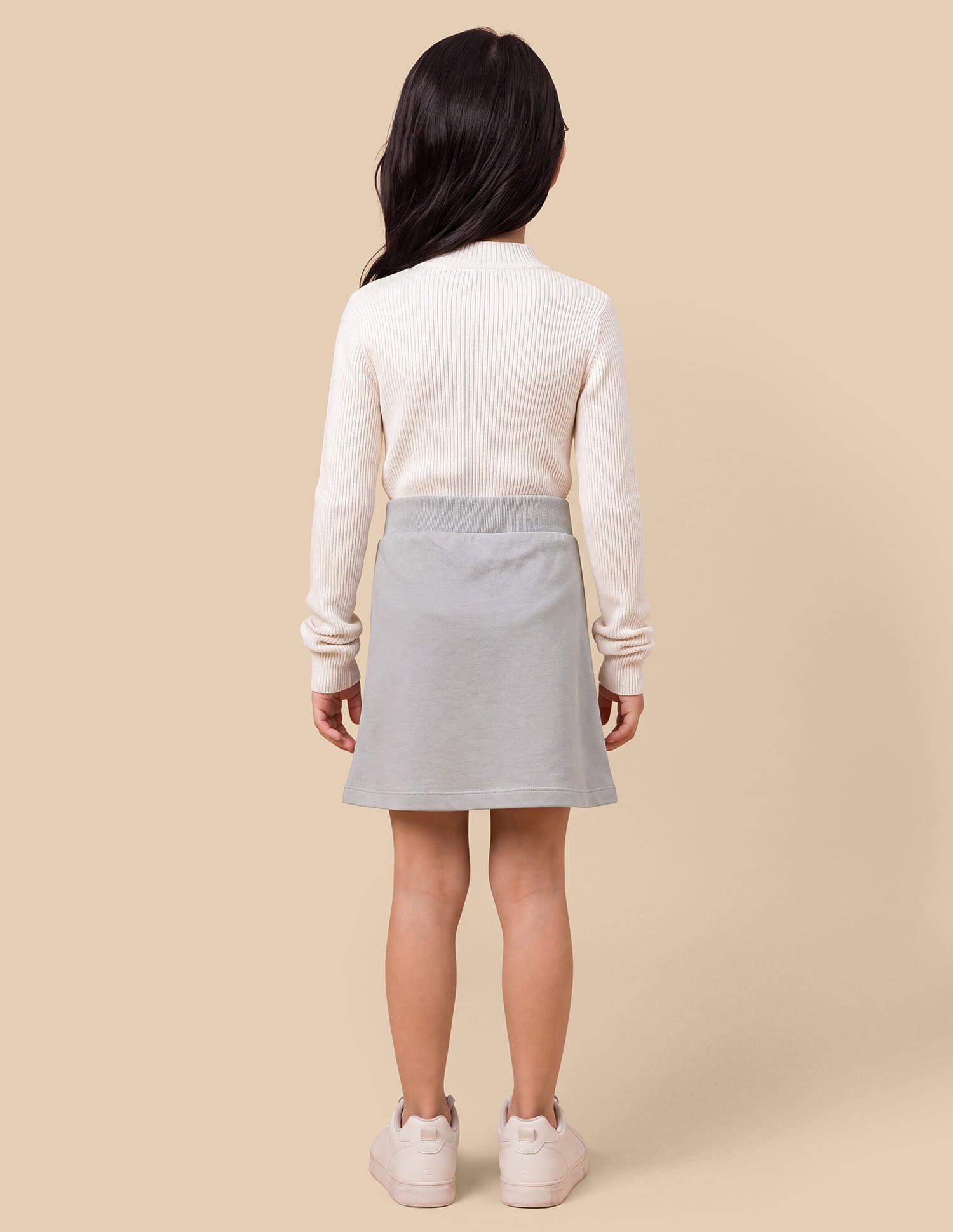 Mid Rise A-Line Skirt Grey - U.S. Polo Assn. India | Large