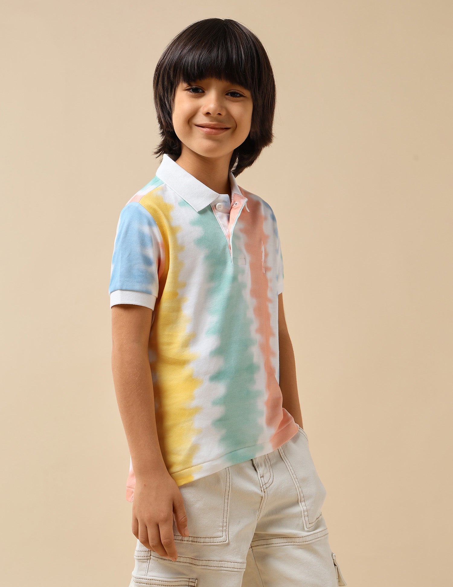 Boys All-Over Printed Regular Fit Polo Shirt Multi4 - U.S. POLO ASSN. | Large