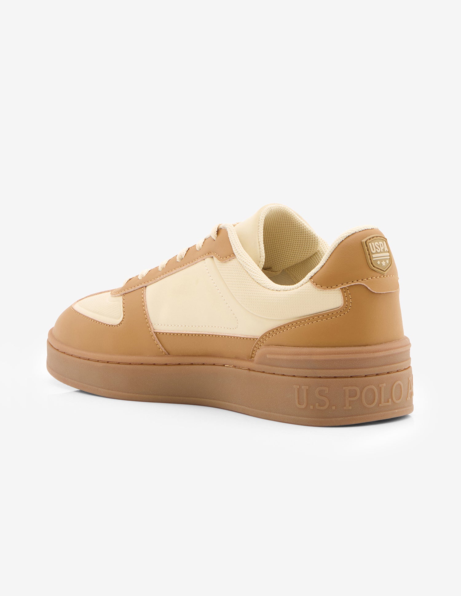 Colour Blocked Trophy Sneakers Tan - U.S. Polo Assn. India | Large