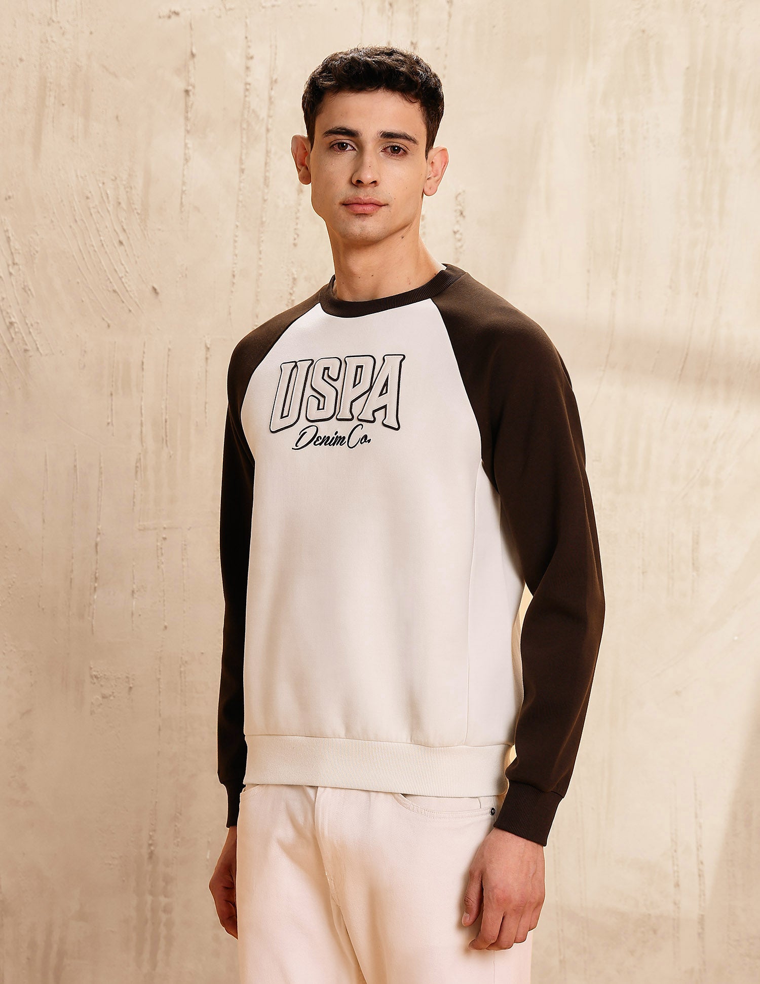 Brand Embossed Legend Of Horseshoe Sweatshirt Ivory - U.S. POLO ASSN. | Large
