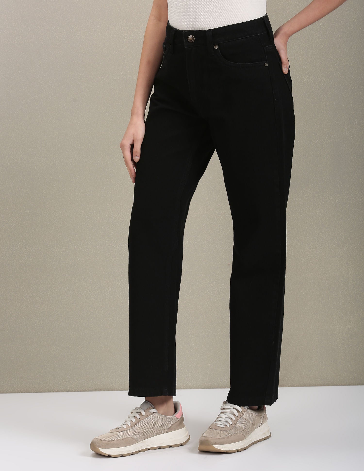 Straight Fit Mid Rise Jeans Black - U.S. POLO ASSN. | Large