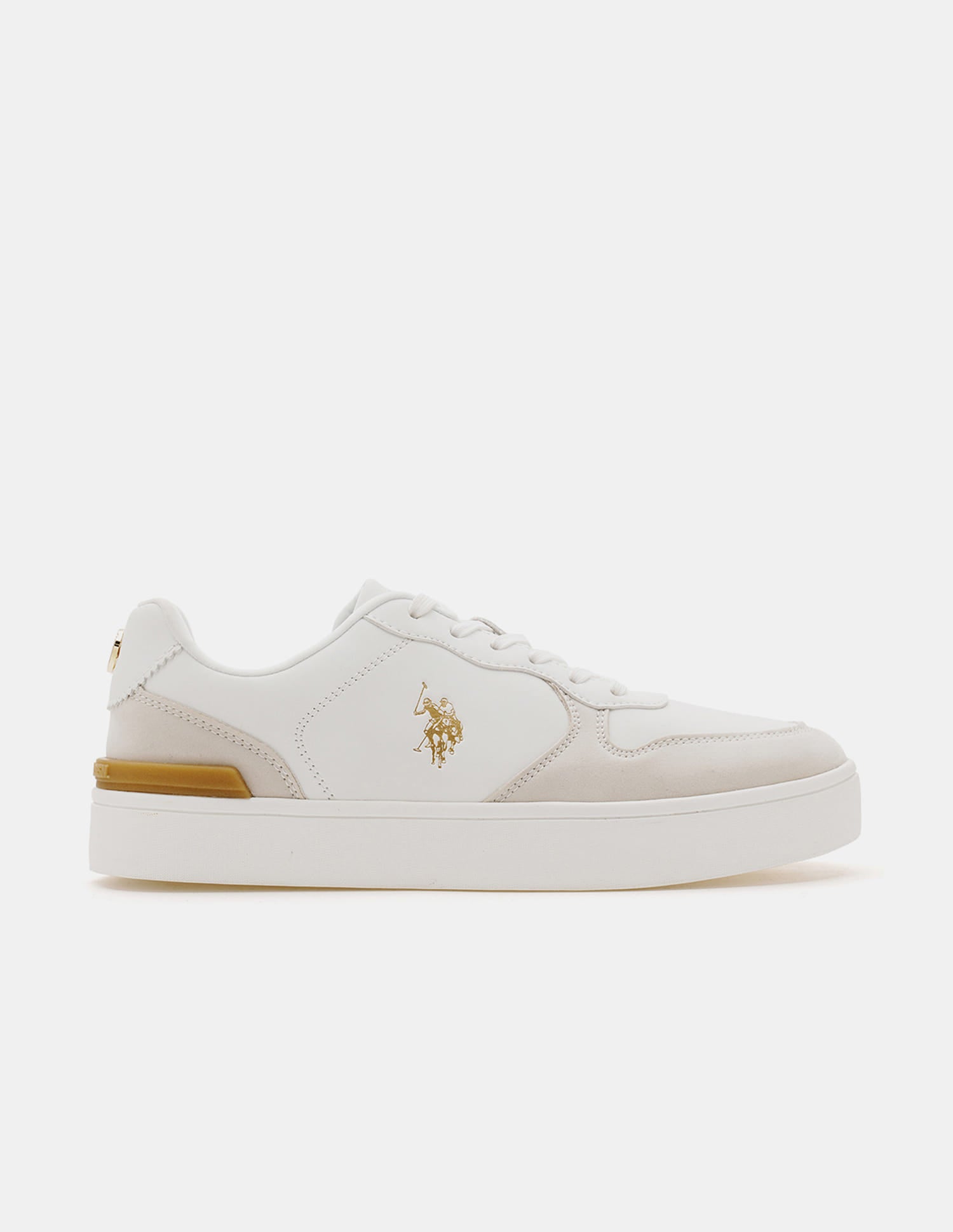 Women Ingrid 2.0 Colour Blocked Sneakers Off White - U.S. Polo Assn. India | Large