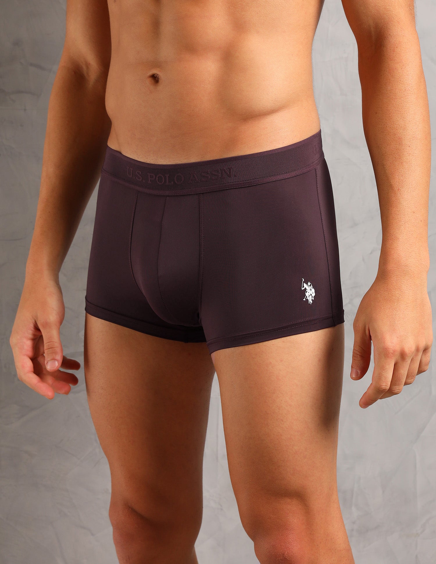 Antibacterial Lightweight AT001 Trunks - Pack Of 1 Wine - U.S. POLO ASSN. | Large