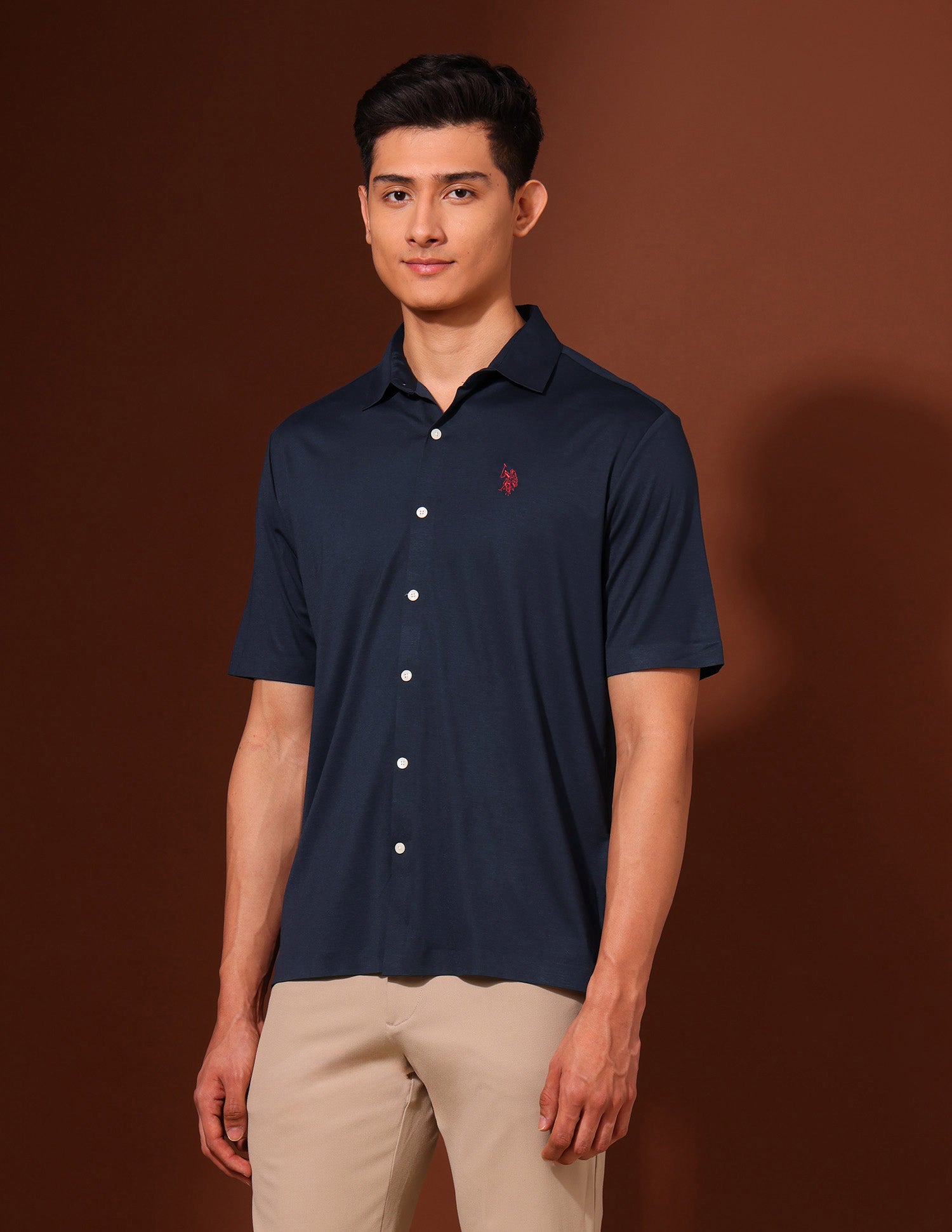 Tailored Fit Working Holiday Shirt Navy - U.S. Polo Assn. India | Large