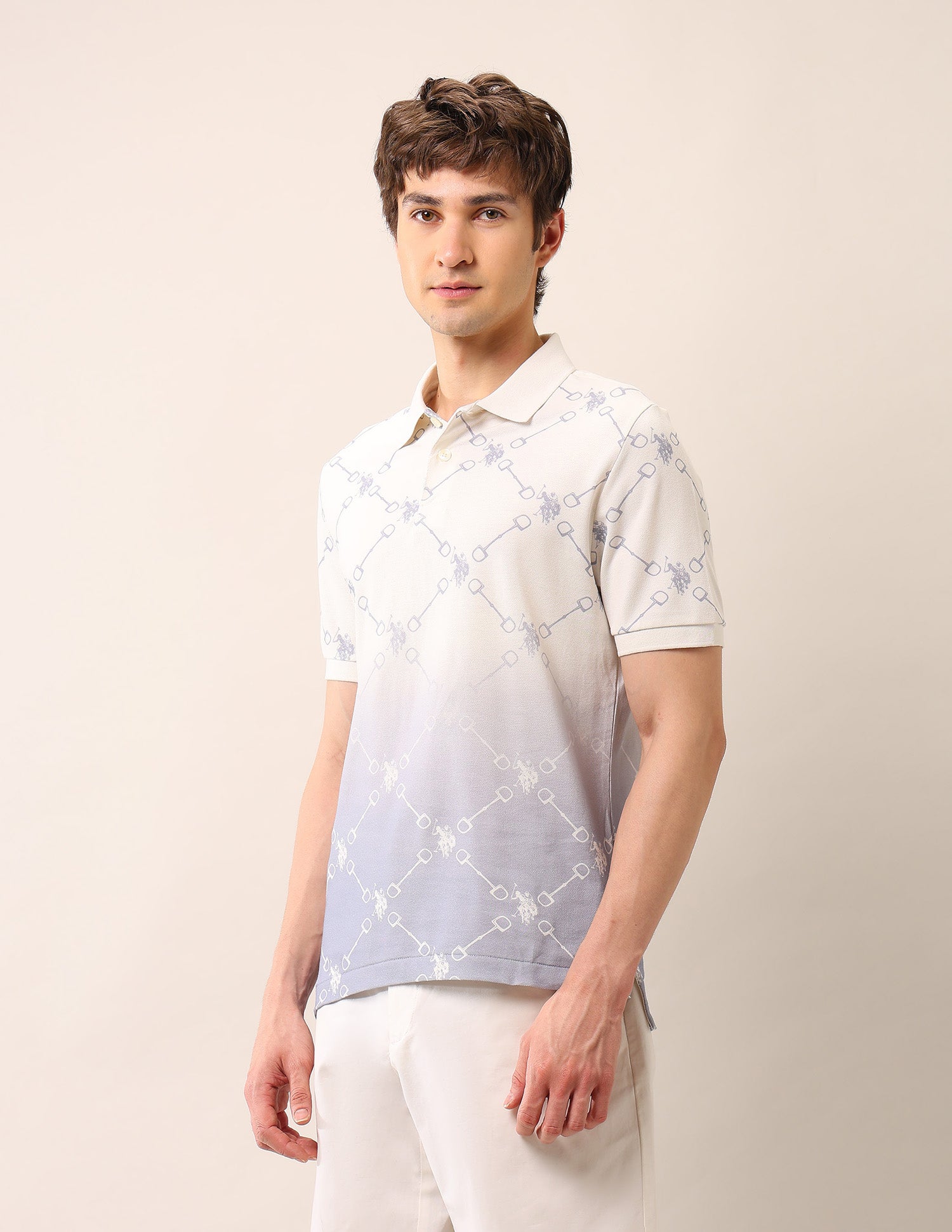 Muscle Fit Pure Cotton Polo Shirt Blue - U.S. Polo Assn. India | Large