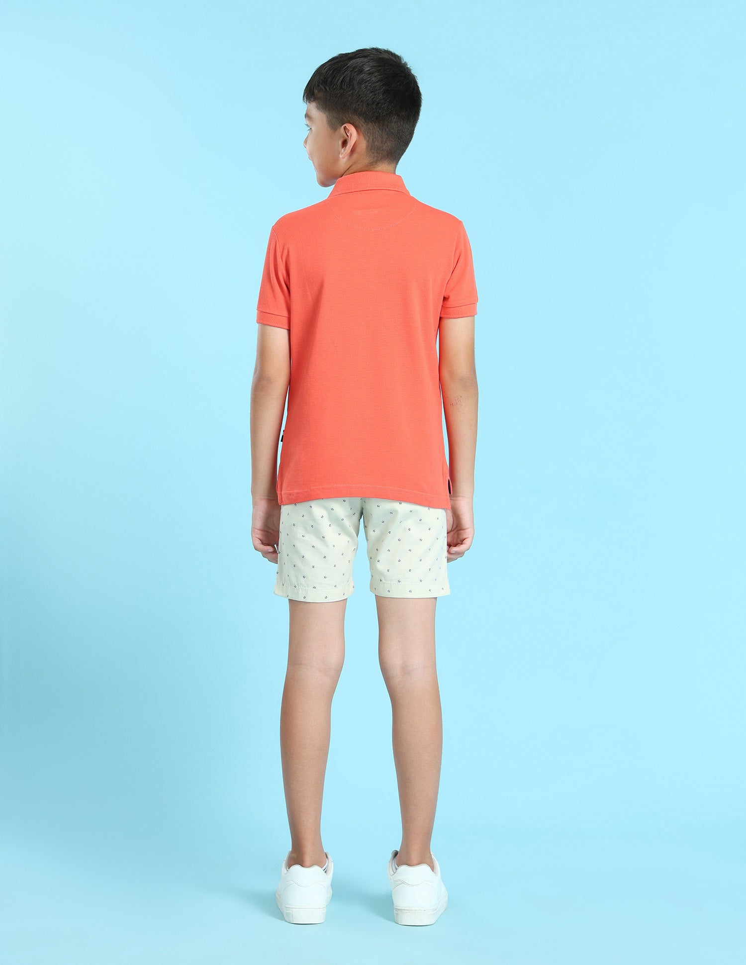 Ribbed Collar Cotton Polo Shirt Coral - U.S. Polo Assn. India | Large