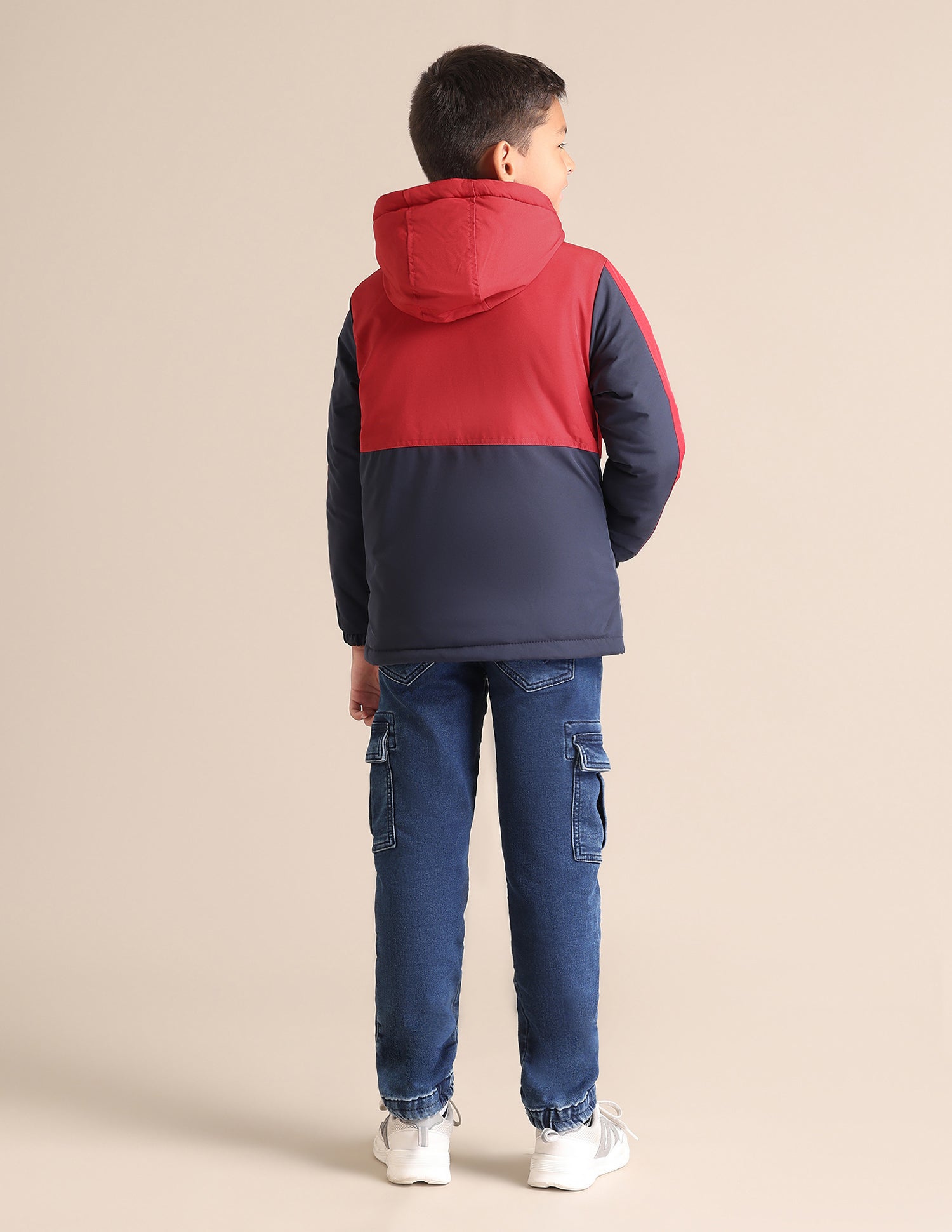 Boys Colour Blocked Hooded Jacket Red - U.S. POLO ASSN. | Large