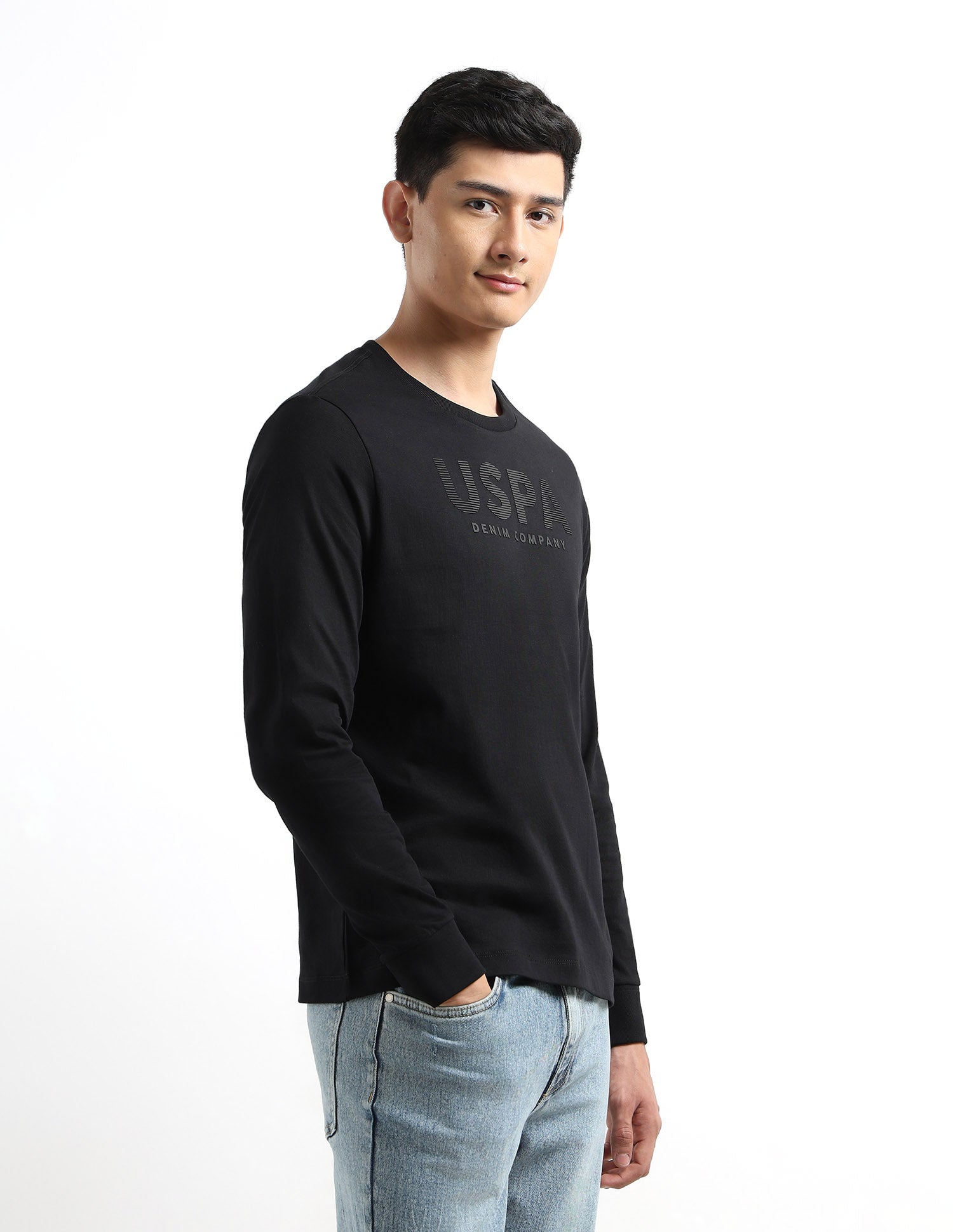 Muscle Fit Solid T-shirt Black - U.S. POLO ASSN. | Large