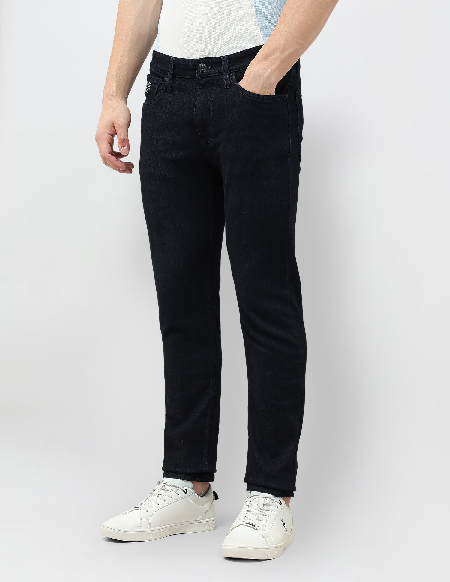 Brandon Slim Tapered Fit Mid Rise Jeans Indigo - U.S. POLO ASSN. | Large