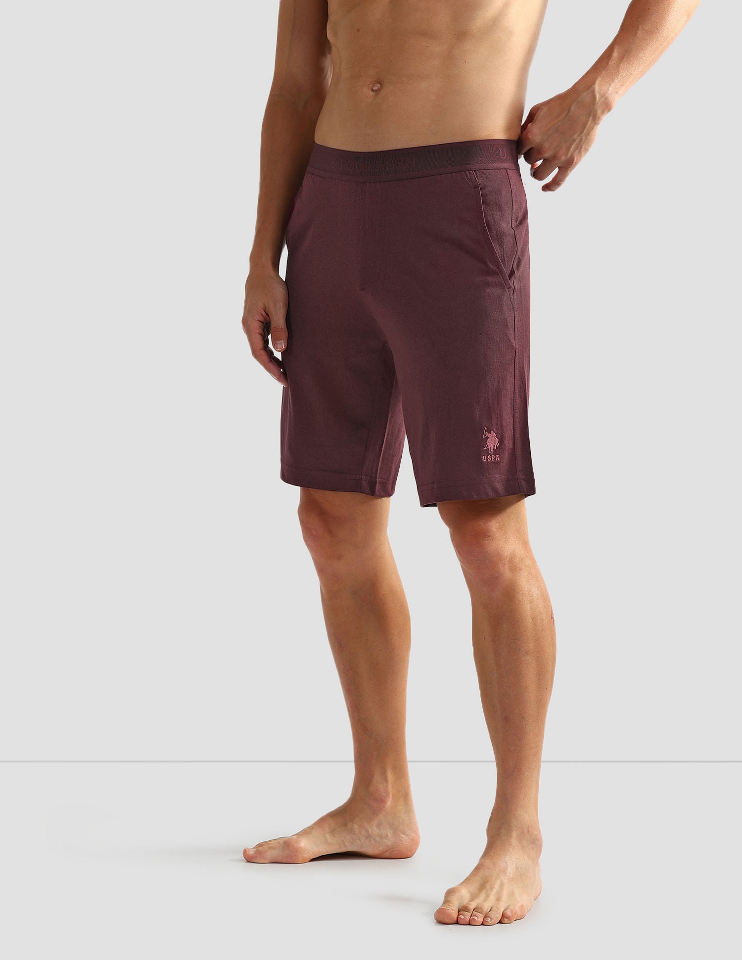 Mid Rise Solid LS001 Shorts - Pack Of 1 Port Royal - U.S. POLO ASSN. | Large