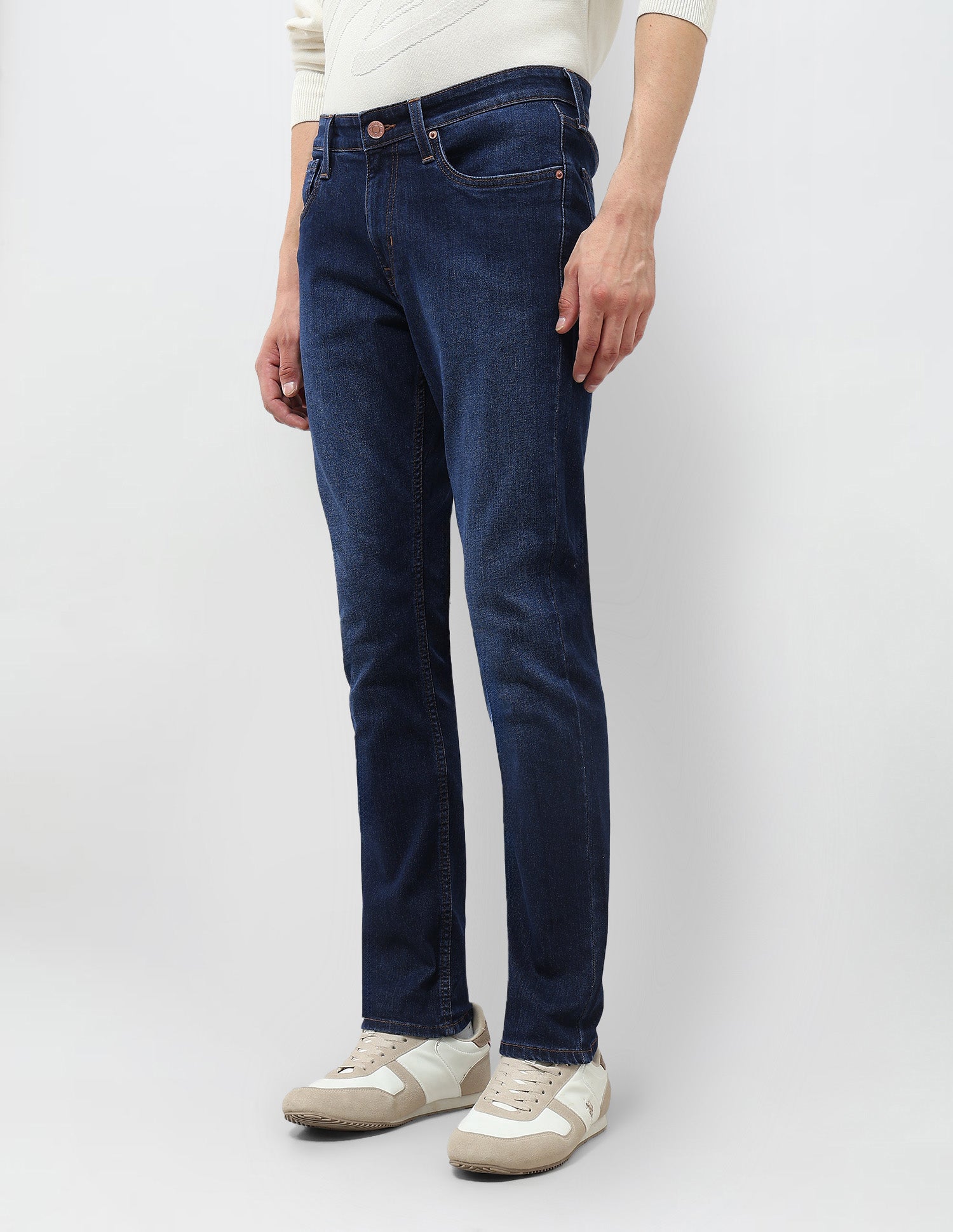 Brandon Slim Tapered Fit Mid Rise Jeans Dark Blue - U.S. POLO ASSN. | Large