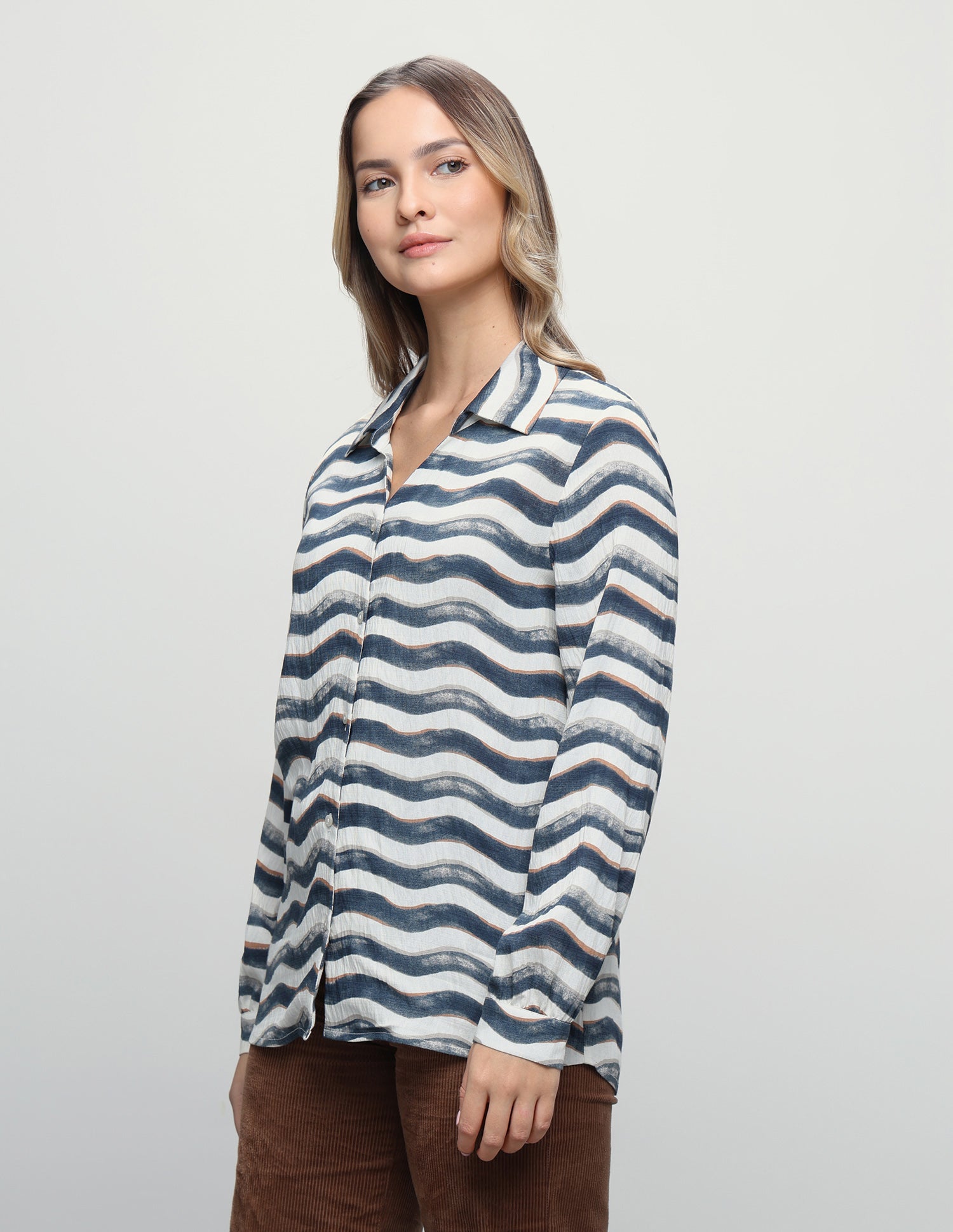 All-Over Printed Relaxed Fit Shirt Navy - U.S. Polo Assn. India | Large