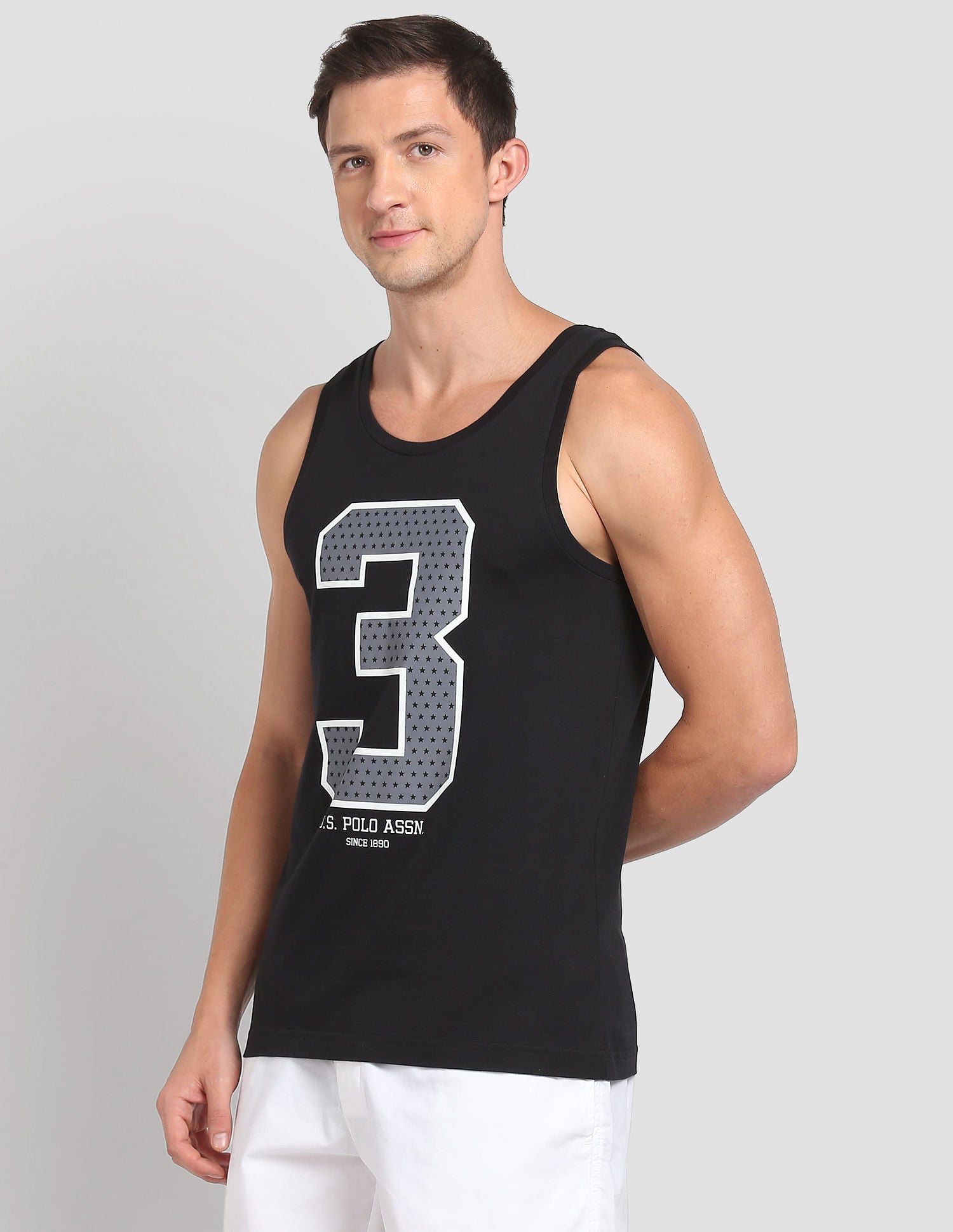 Cotton Comfort Fit I617 Vest - Pack Of 1 Black - U.S. POLO ASSN. | Large