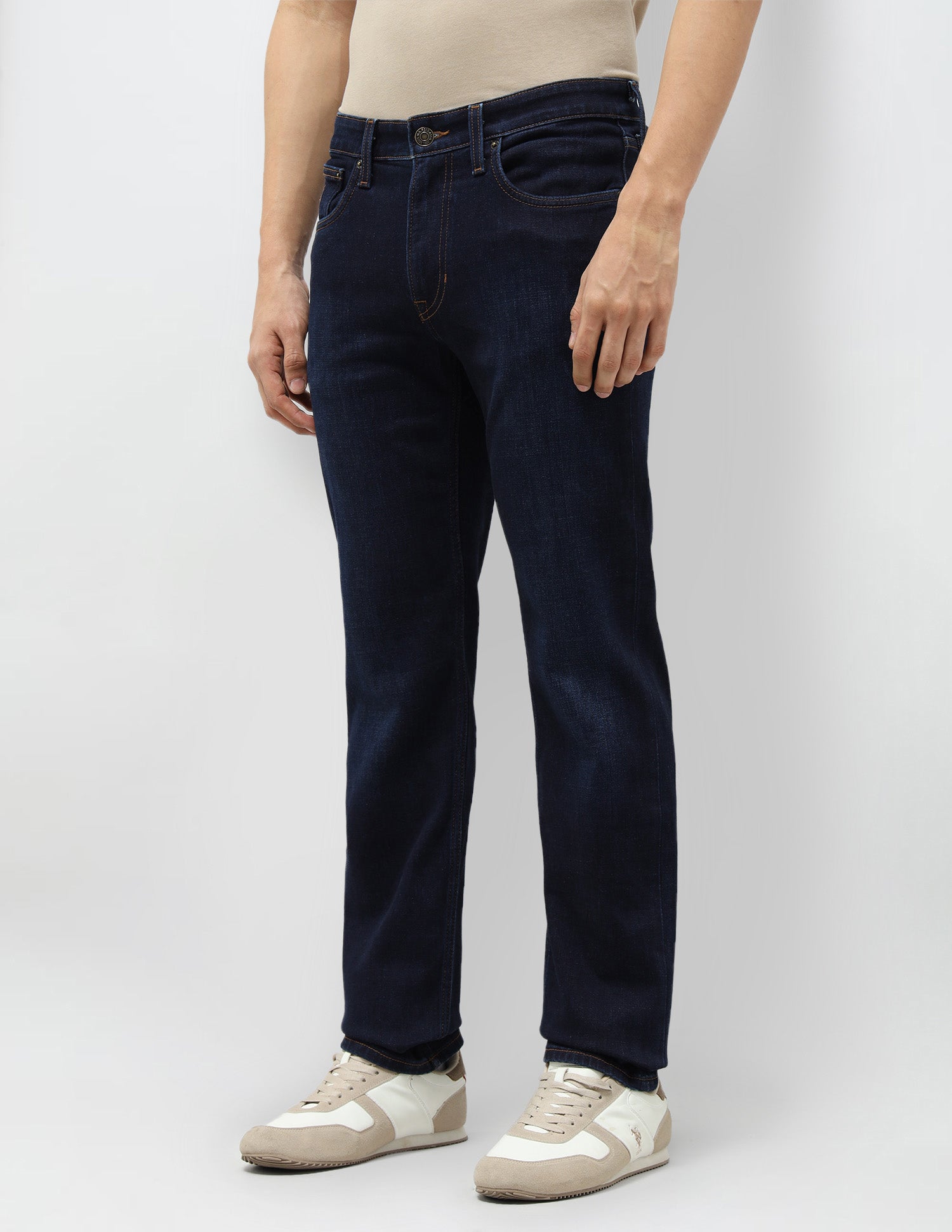 Harold Slim Straight Fit Blue Jeans Dark Blue - U.S. Polo Assn. India | Large