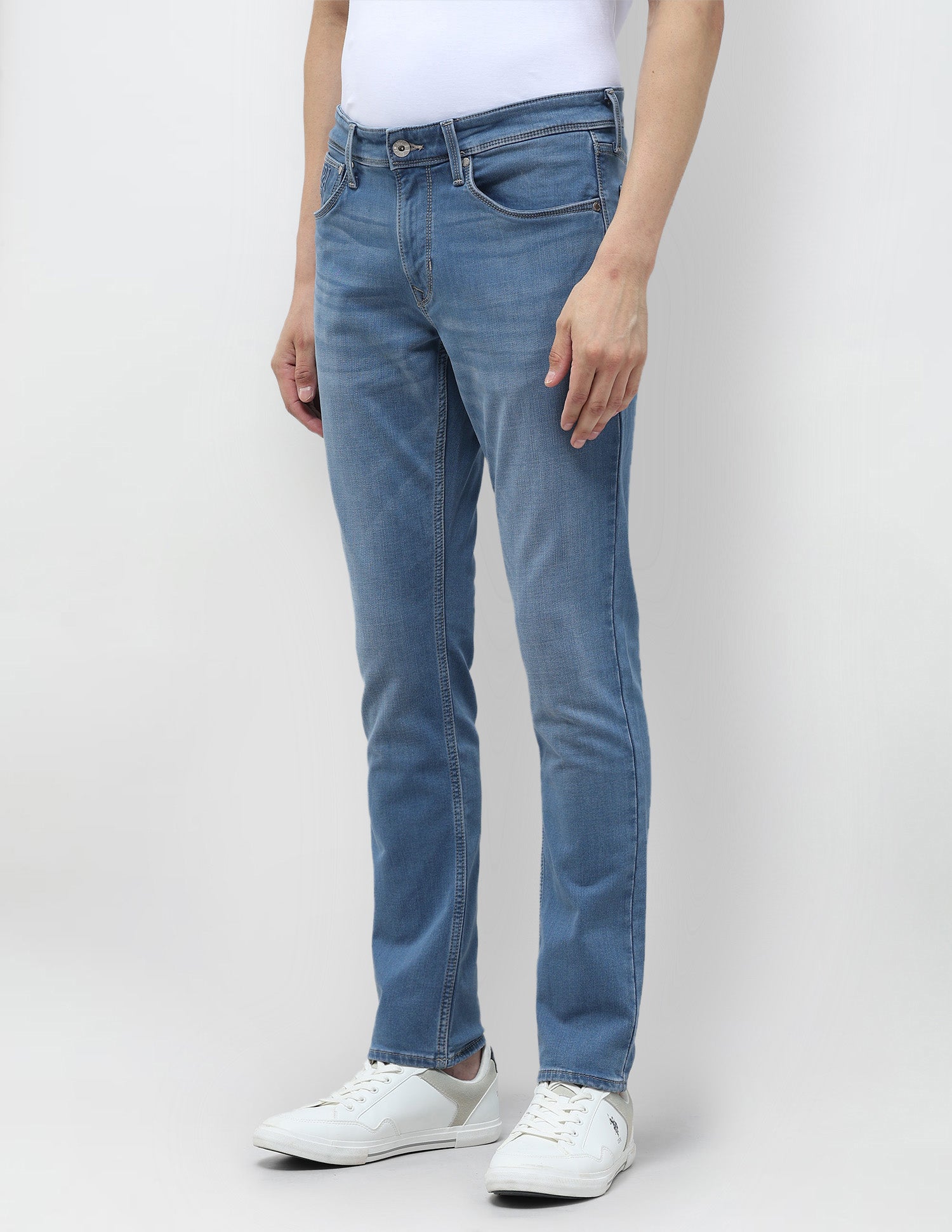 Brandon Slim-Tapered Fit Blue Jeans Light Blue - U.S. POLO ASSN. | Large