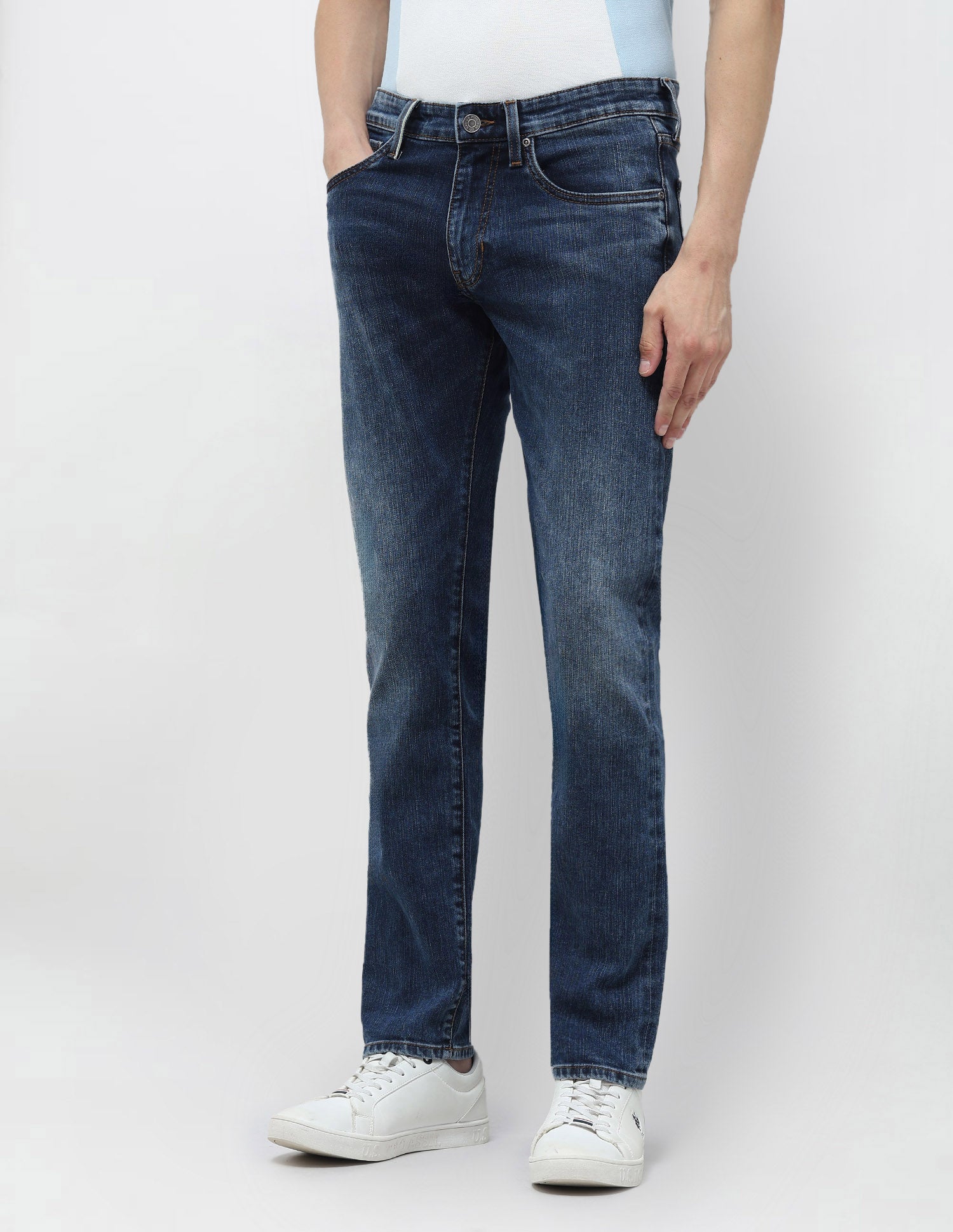 Brandon Slim-Tapered Fit Blue Jeans Dark Wash - U.S. POLO ASSN. | Large