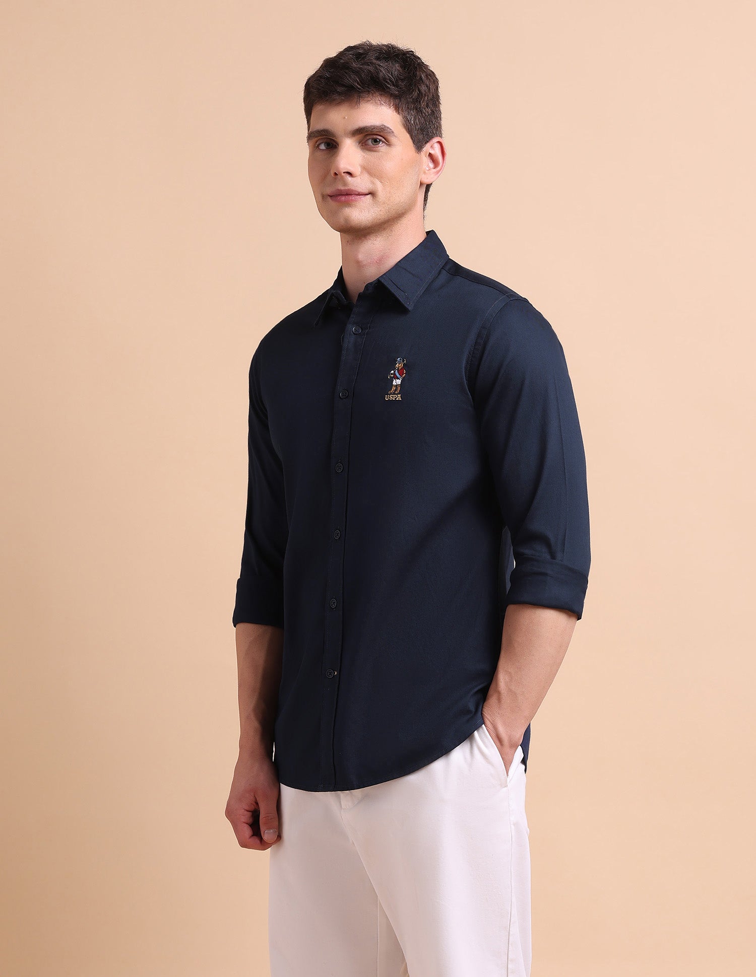 Tailored Fit Button Down Shirt Navy - U.S. POLO ASSN. | Large