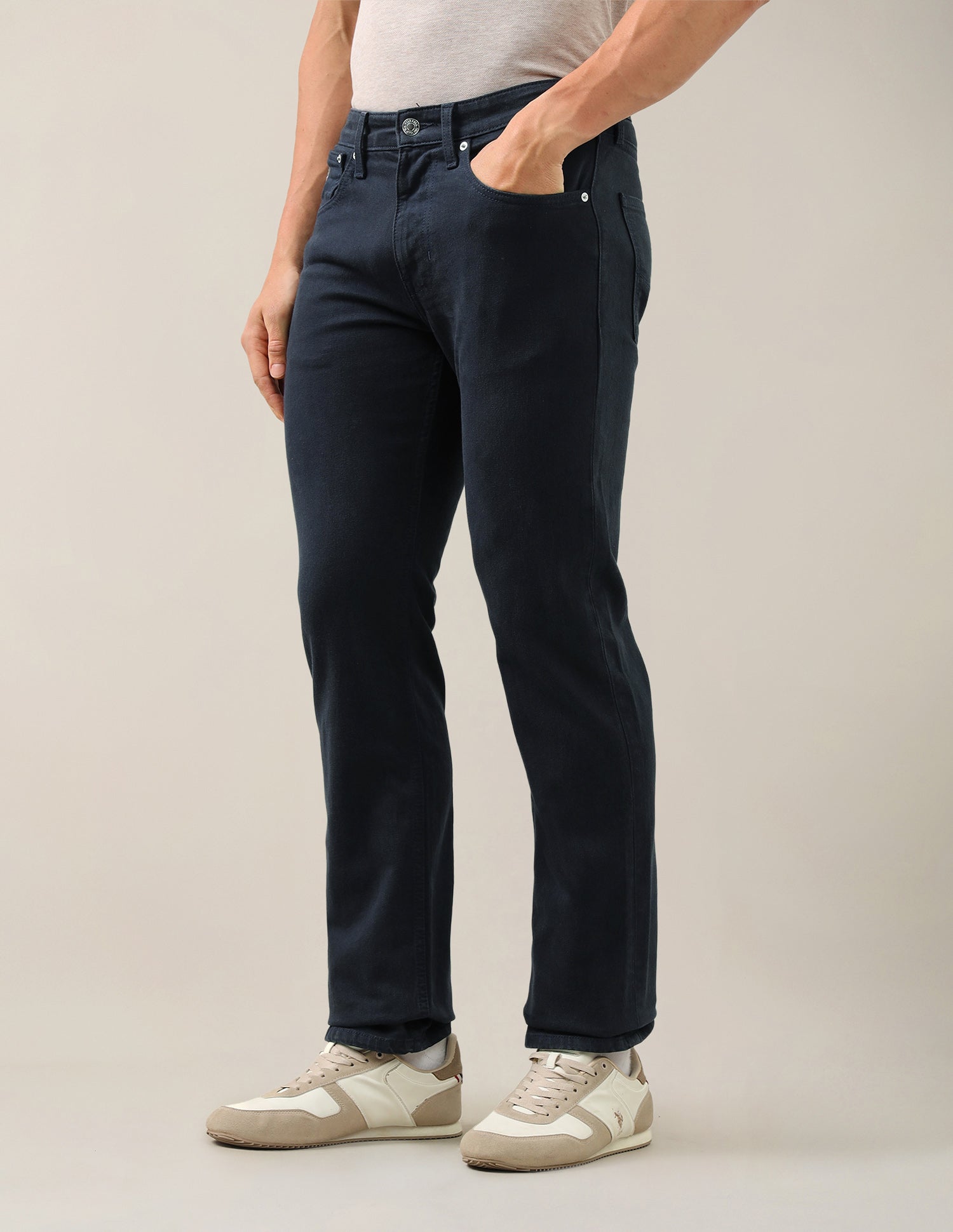 Harold Slim Straight Fit Blue Jeans Navy - U.S. Polo Assn. India | Large